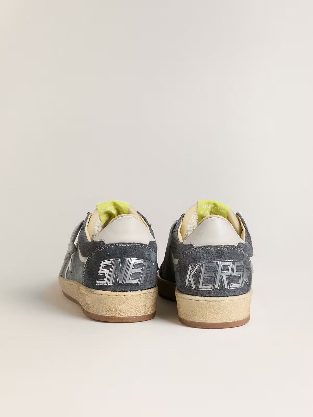 Ball Star Donna LTD in suede azzurro con stella e talloncino in pelle bianco latte