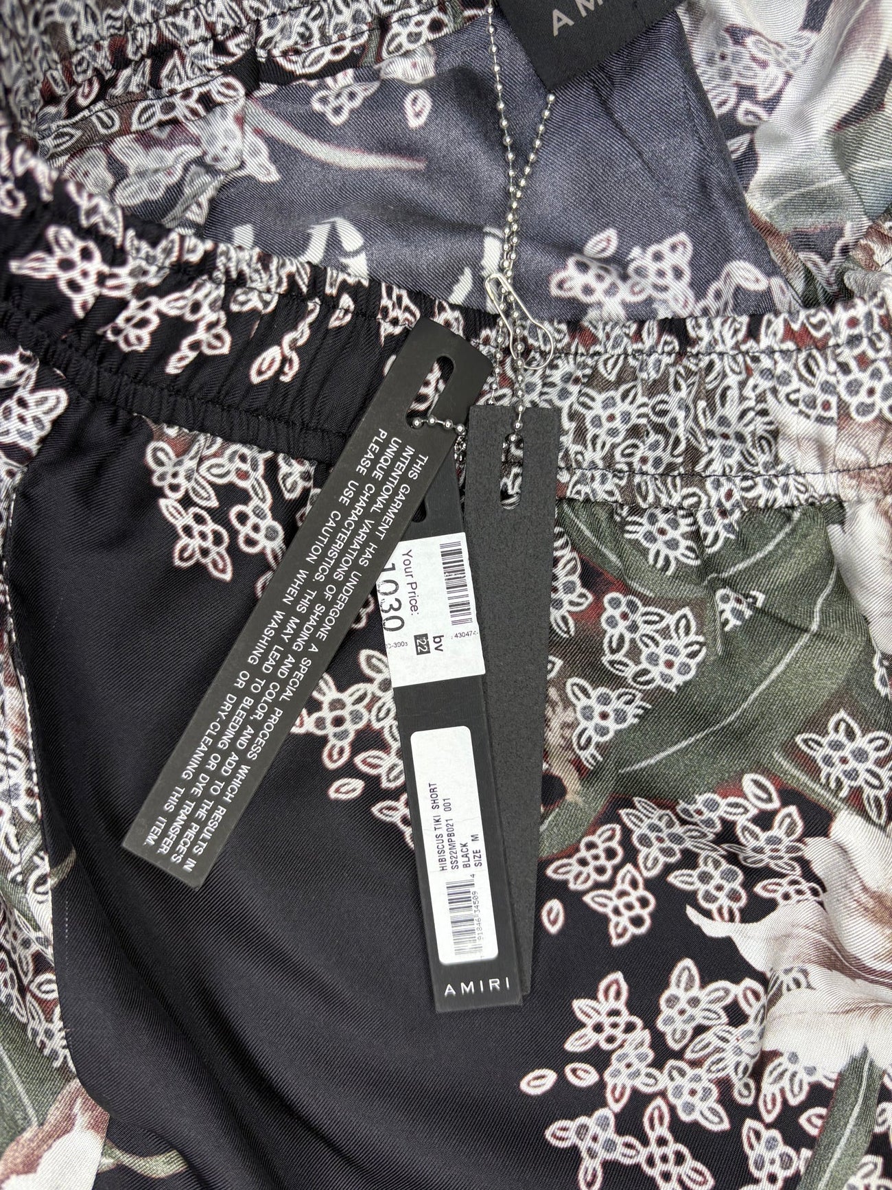 Amiri Hibiscus Short Black M