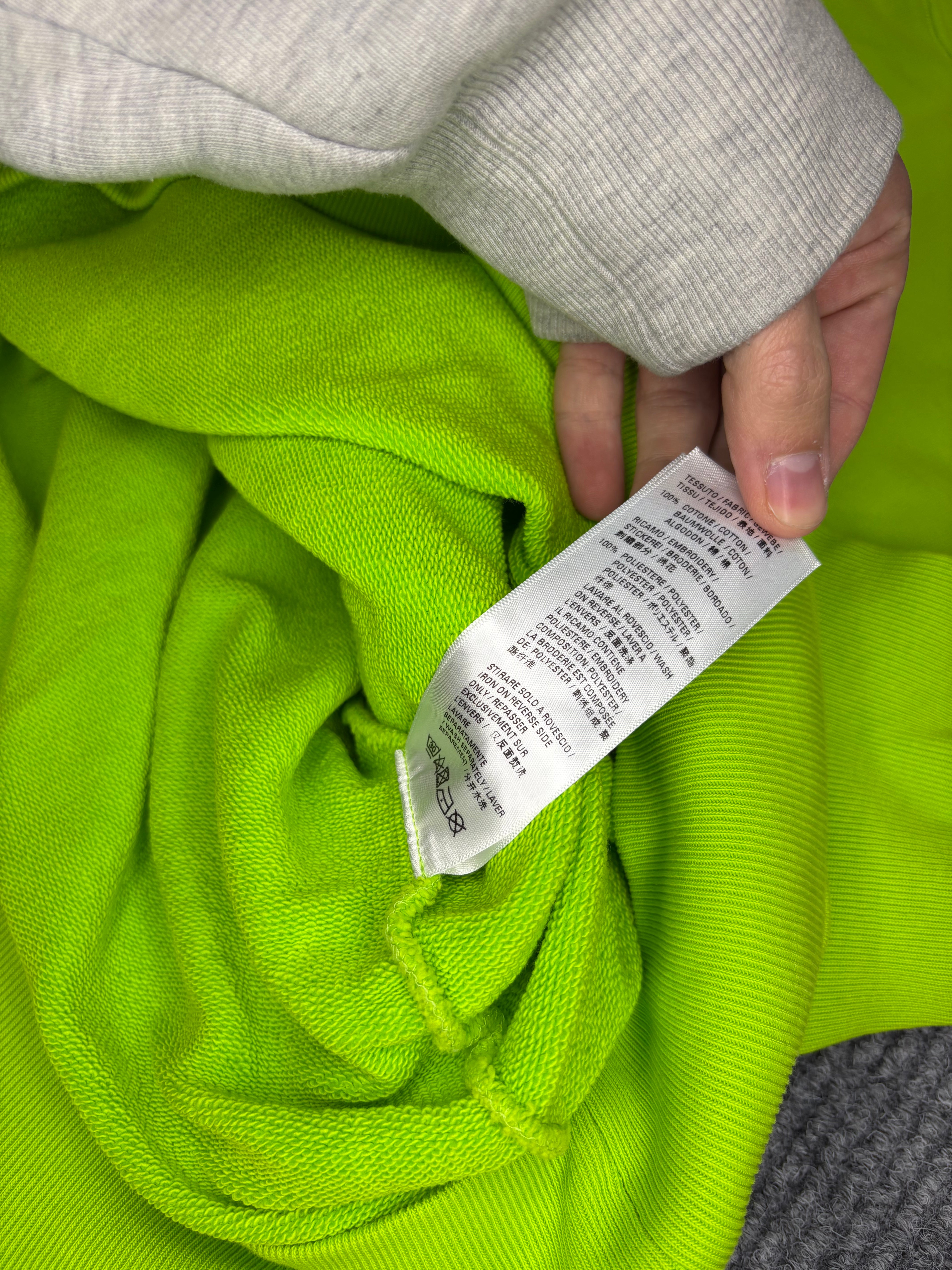 Balenciaga Crewneck Logo Sweater Lime and Black L