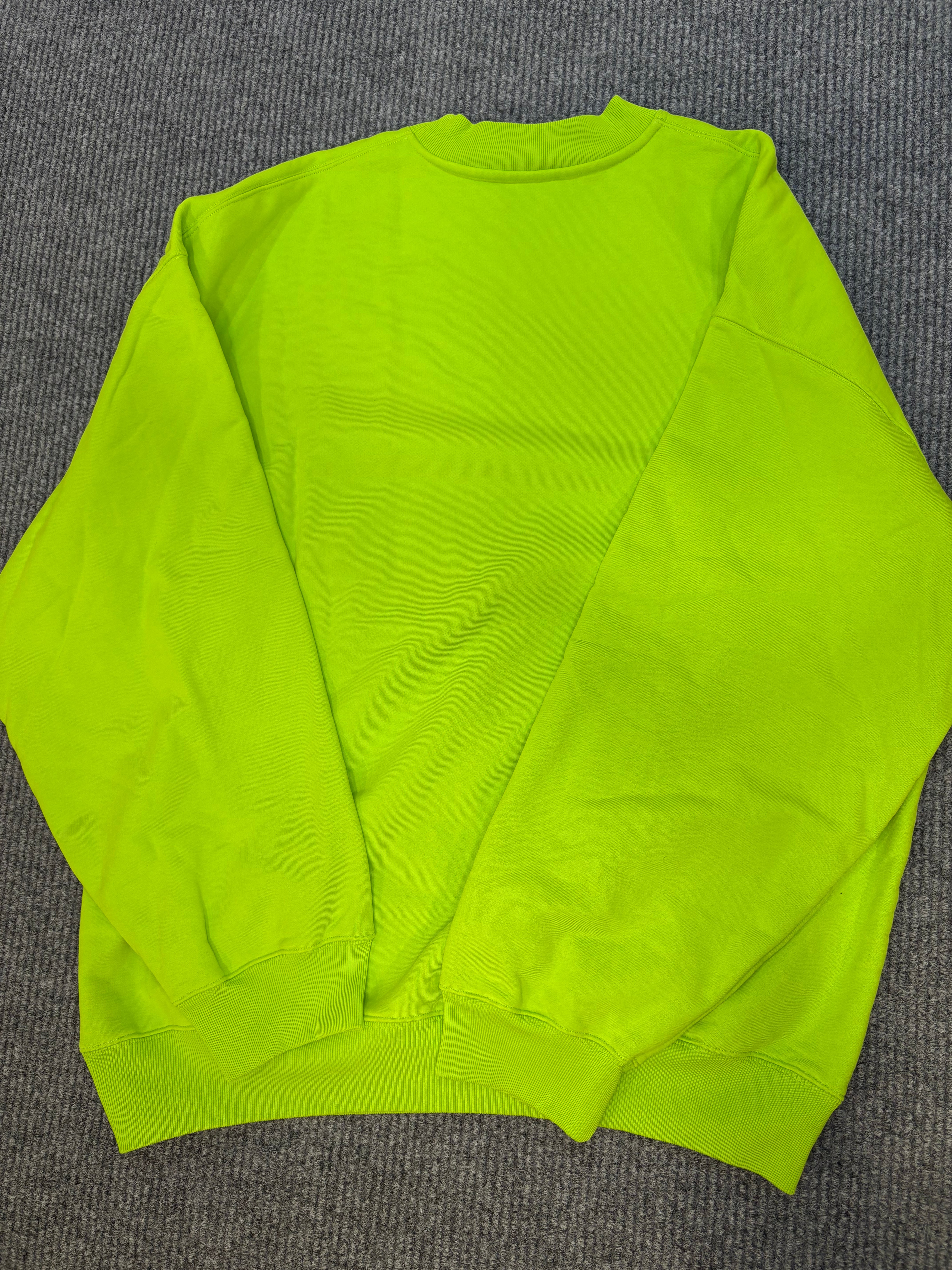 Balenciaga Crewneck Logo Sweater Lime and Black L