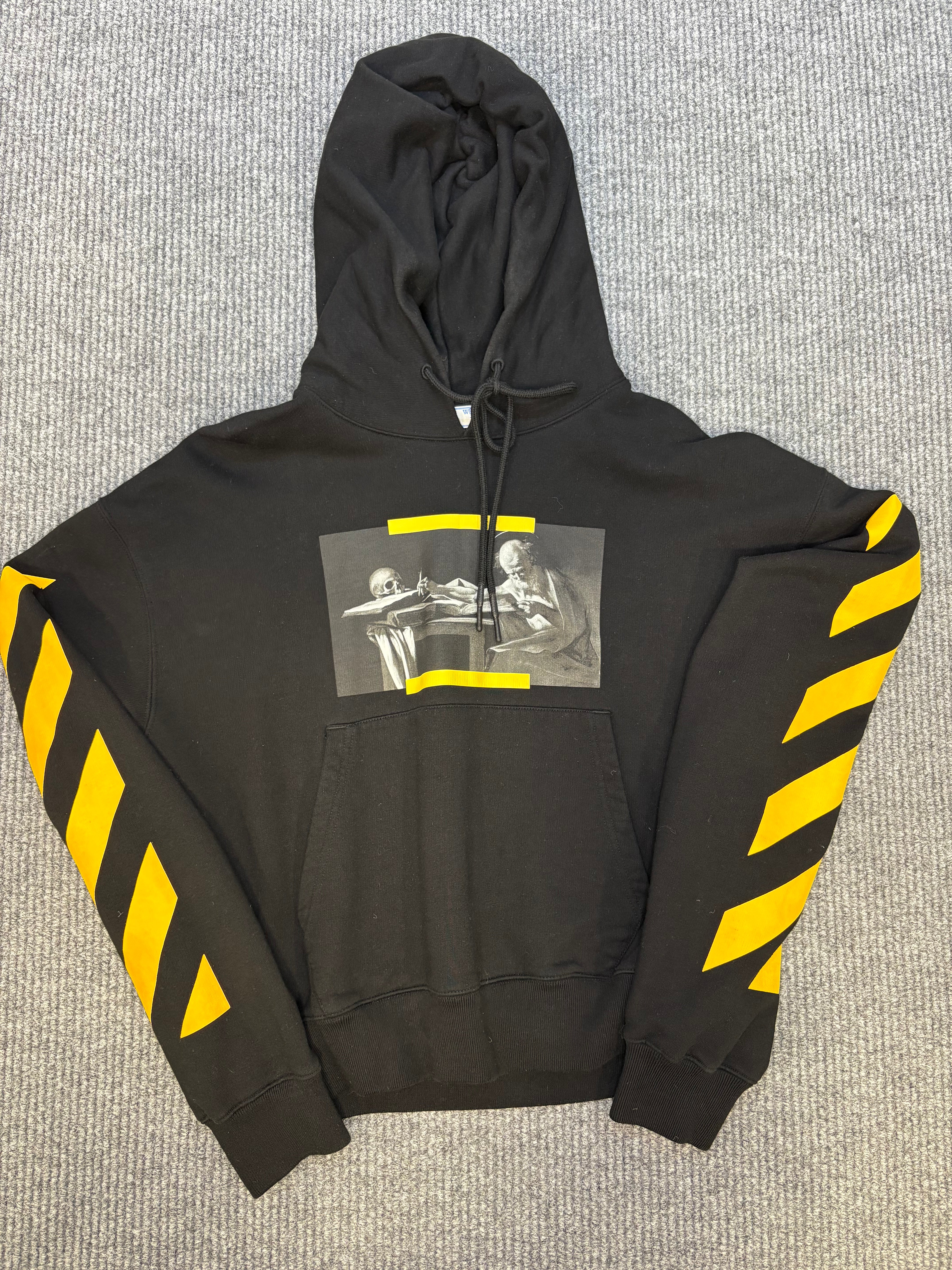 Off-White Hoodie Caravaggio Black Yellow M