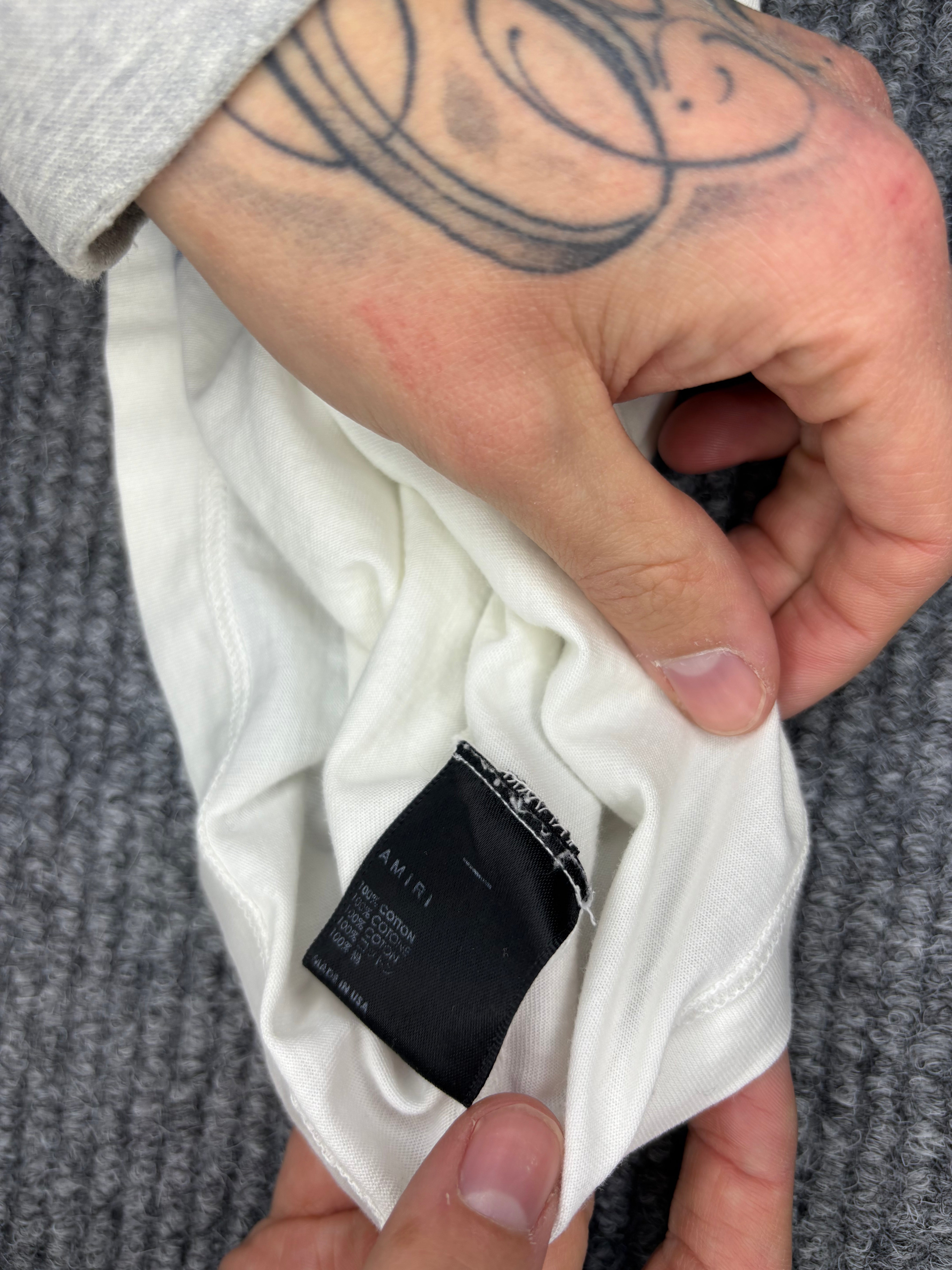 Amiri Paint Tee White S