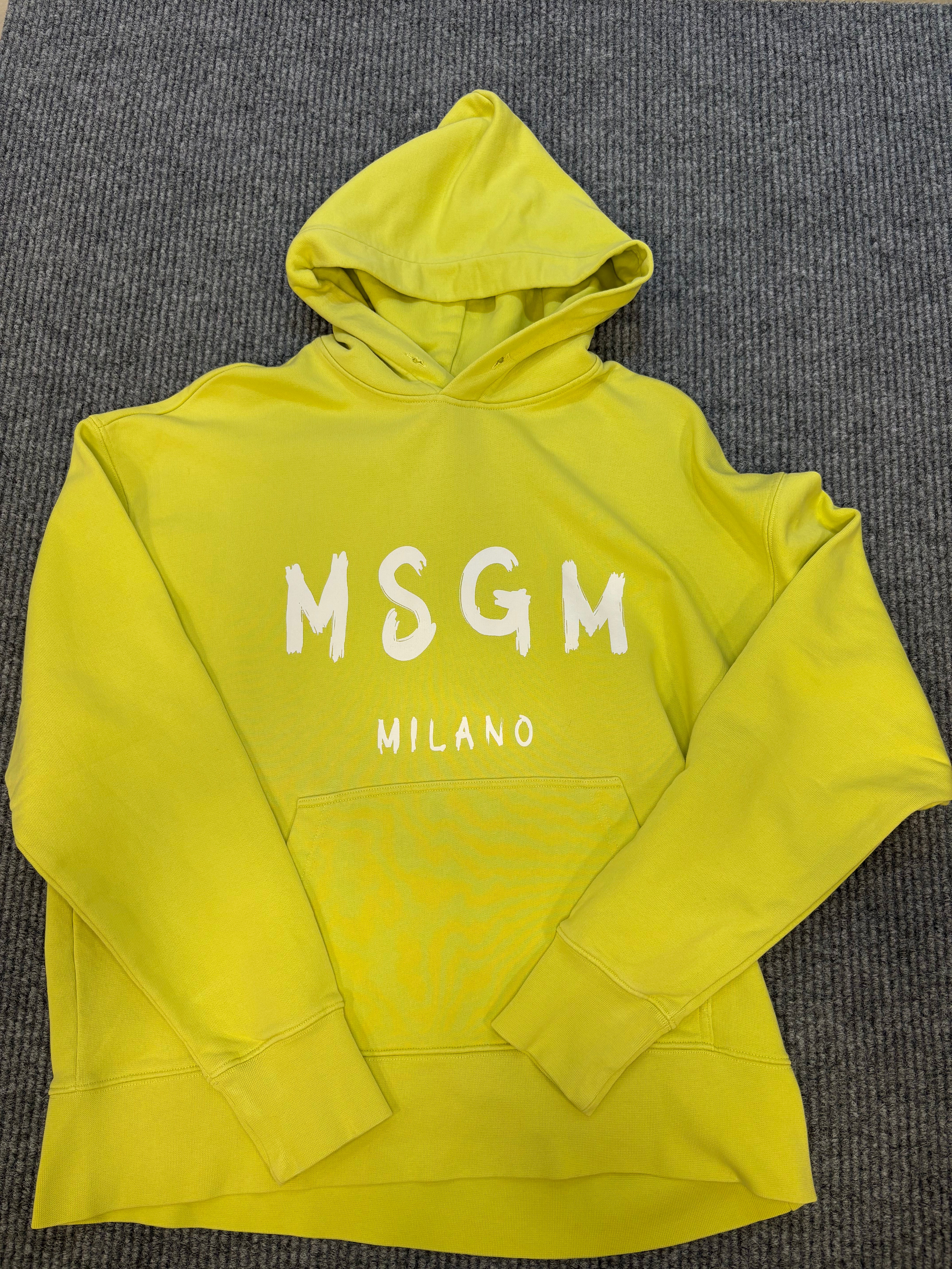 MSGM Hoodie Giallo Fluo XL