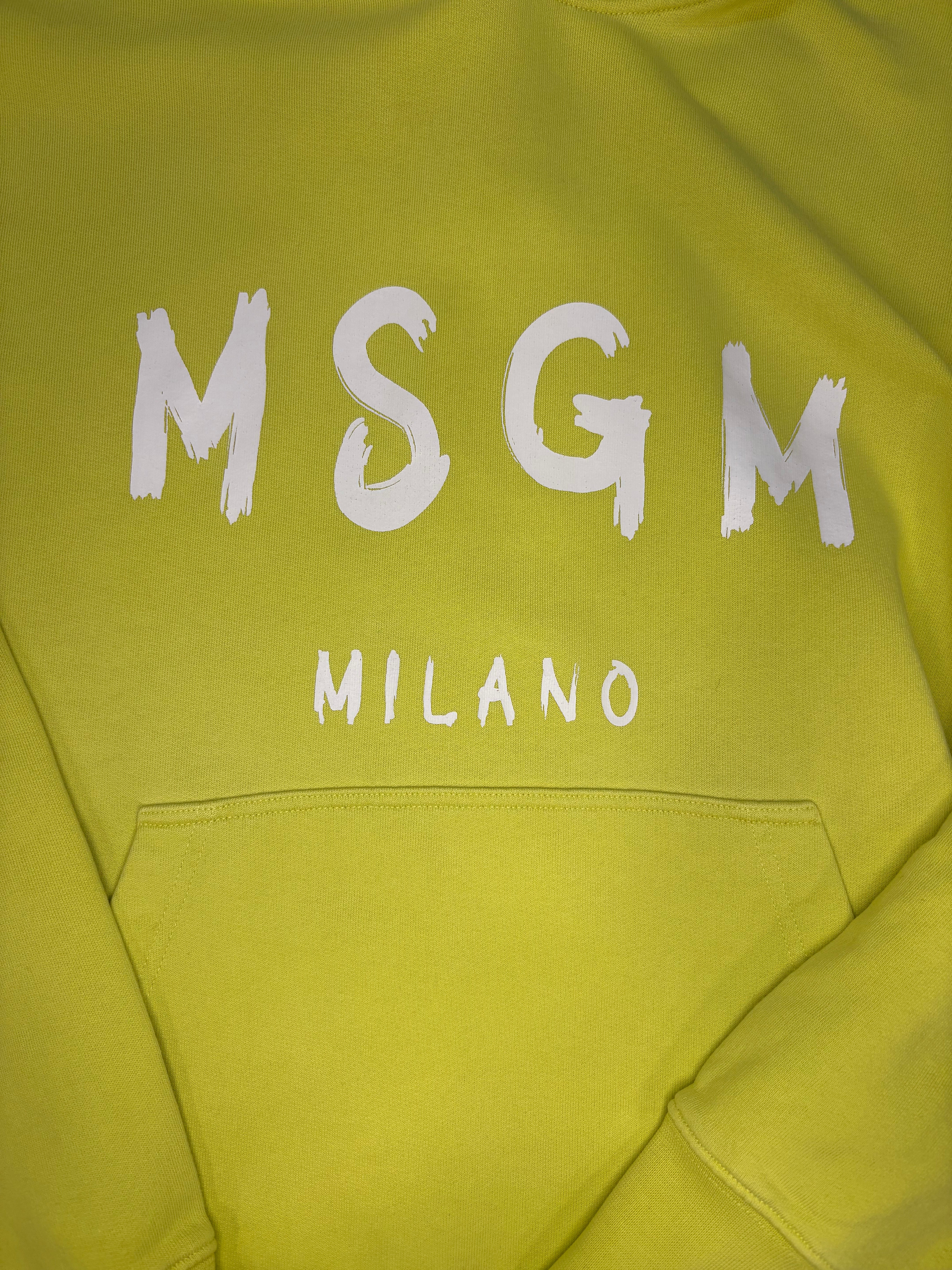 MSGM Hoodie Giallo Fluo XL