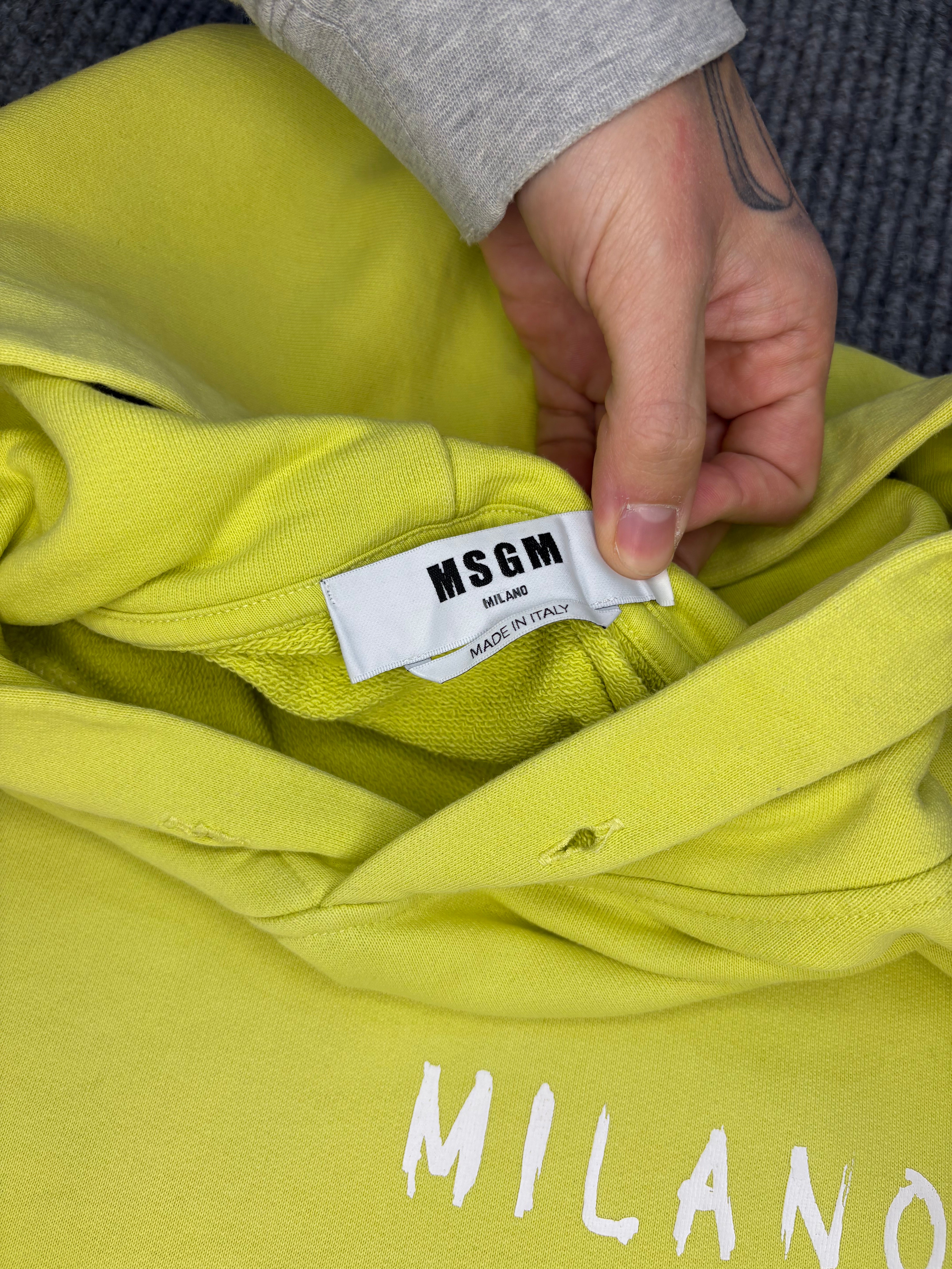 MSGM Hoodie Giallo Fluo XL