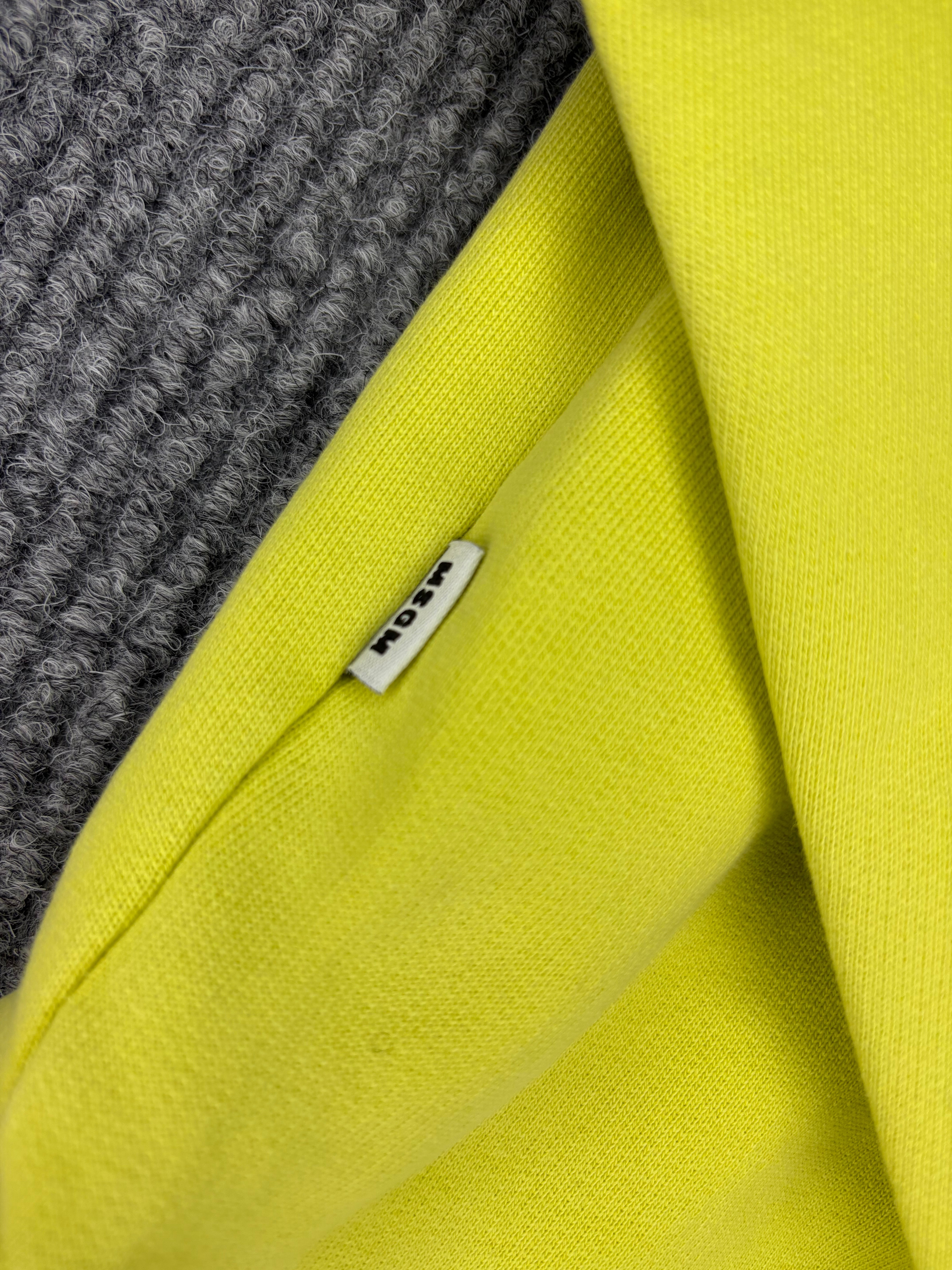 MSGM Hoodie Giallo Fluo XL
