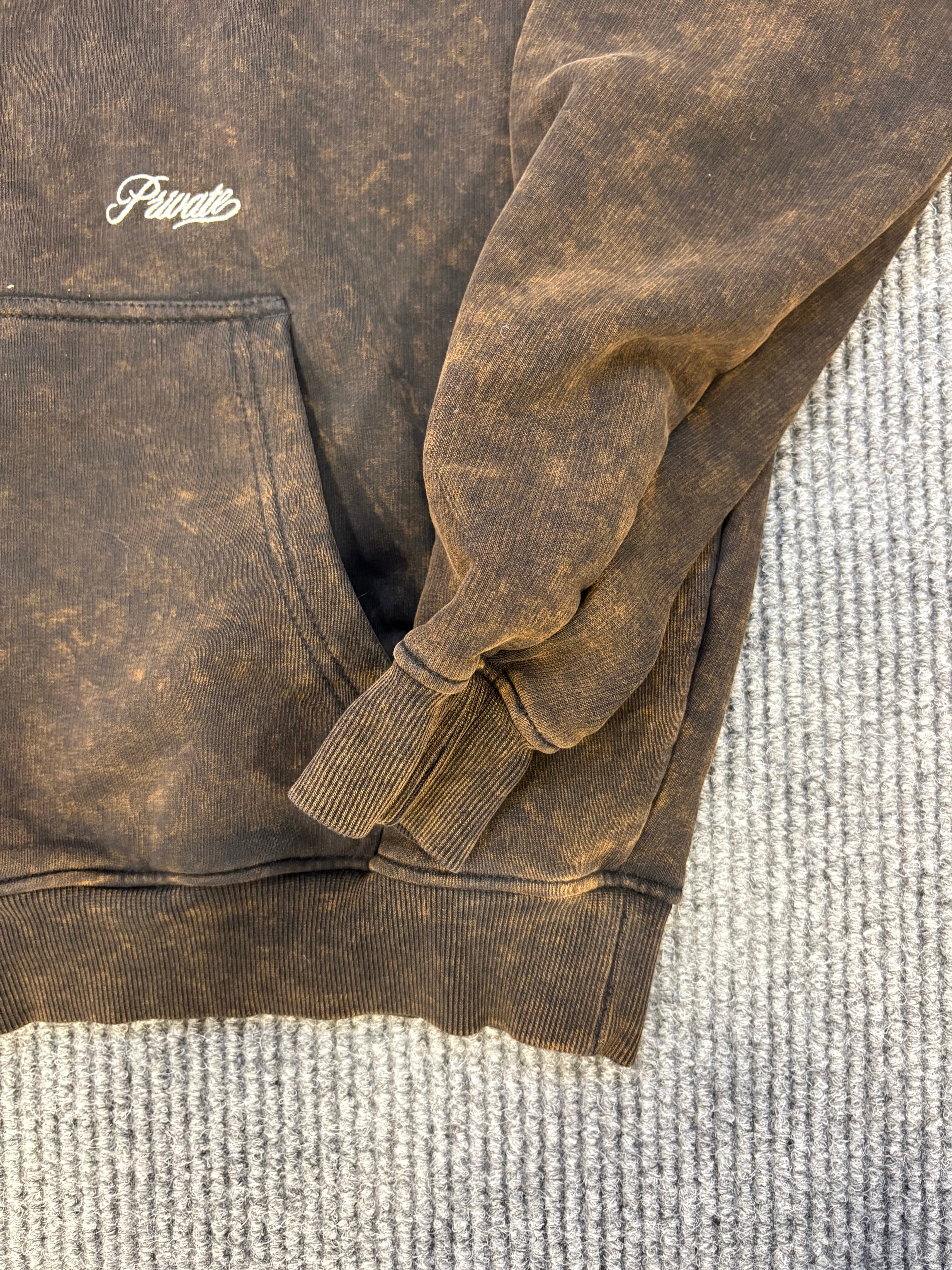 Private Faded Hoodie Black M