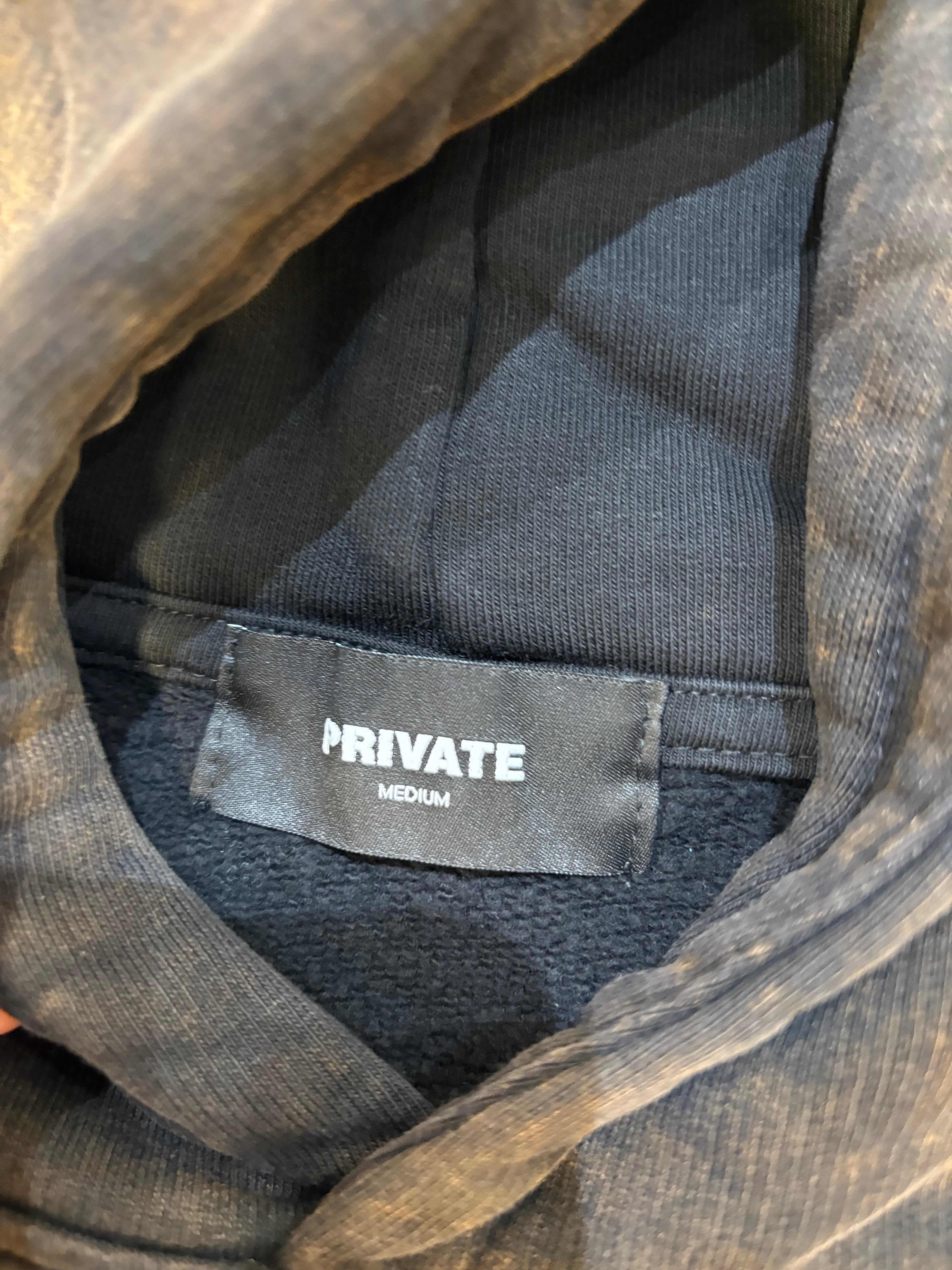 Private Faded Hoodie Black M