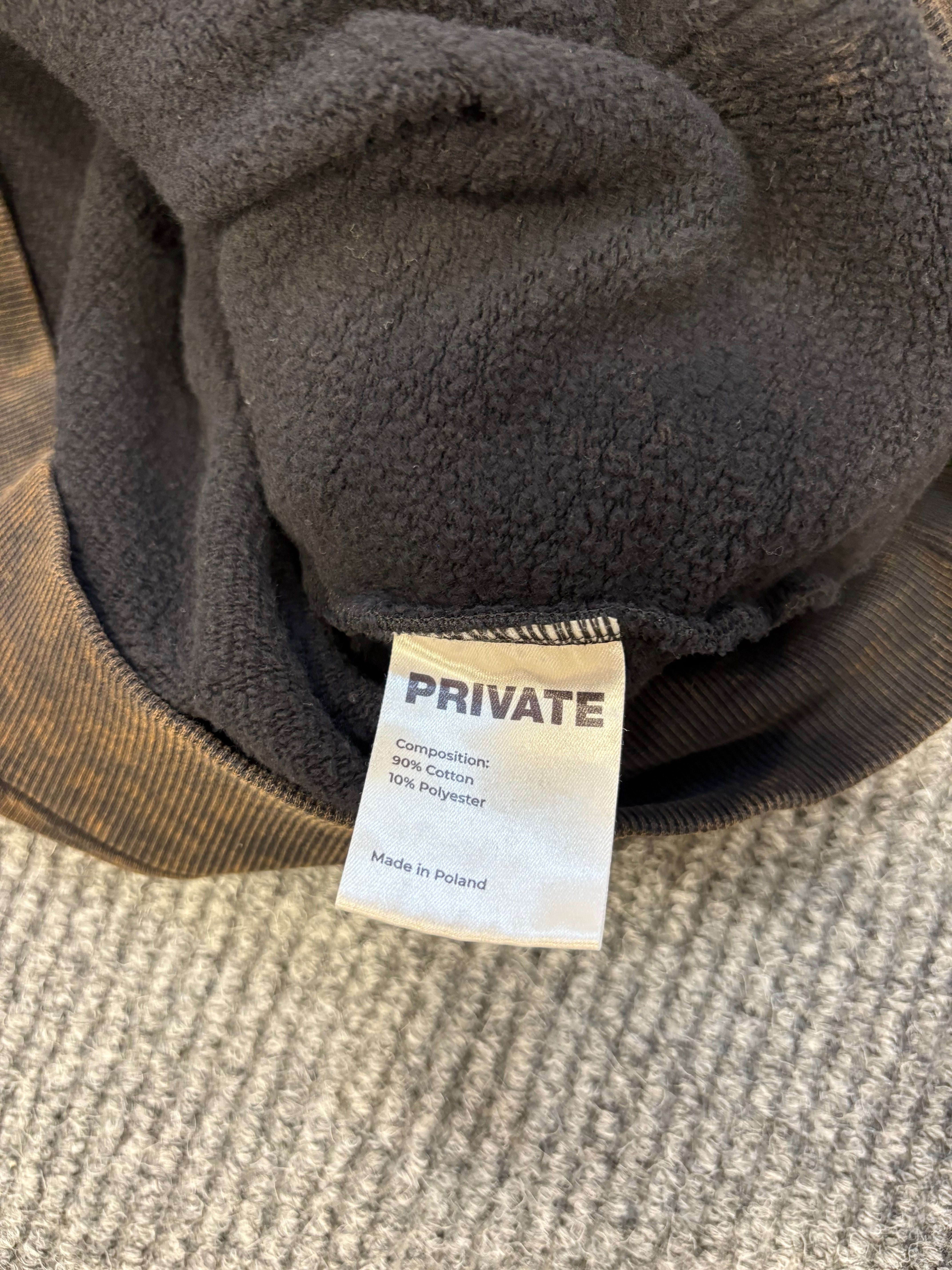 Private Faded Hoodie Black M