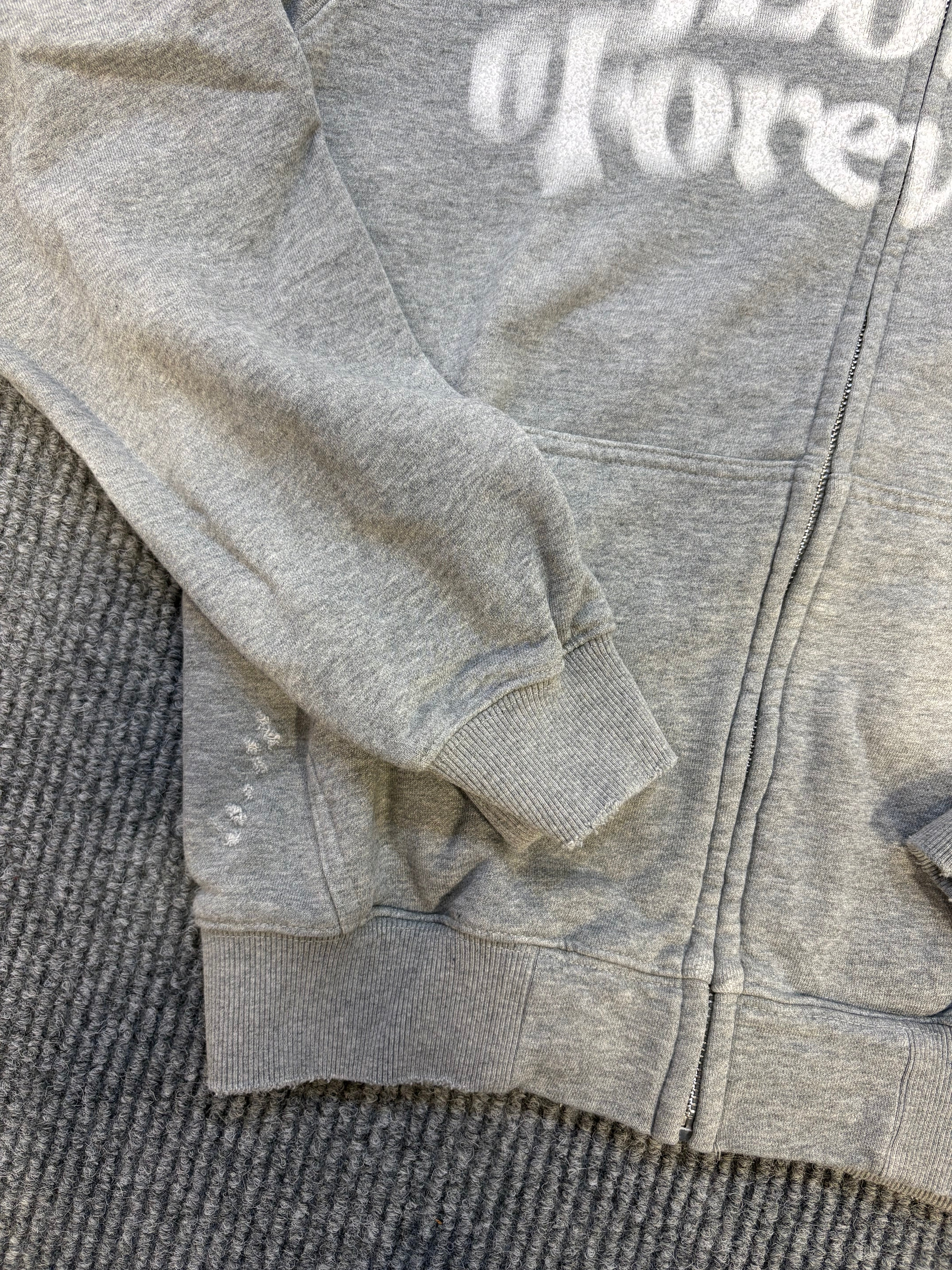 Love U Forever Zip Hoodie Grey M