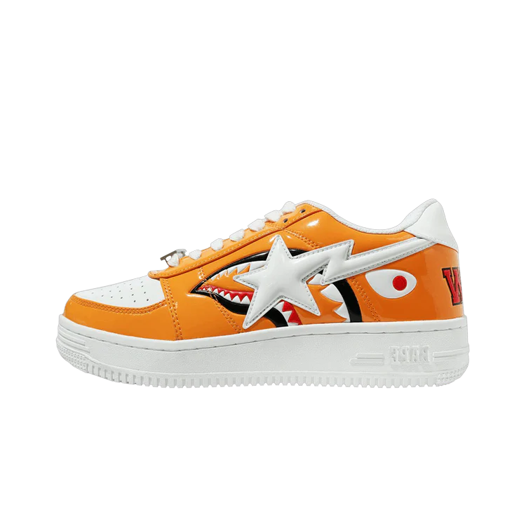 A Bathing Ape Bape Sta Low Color Block Shark Orange