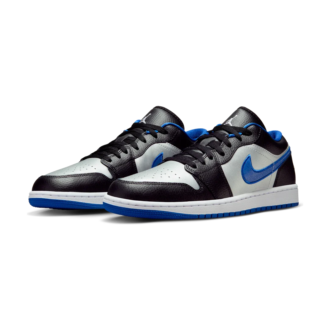 Air Jordan 1 Low Black Game Royal Metallic Platinum