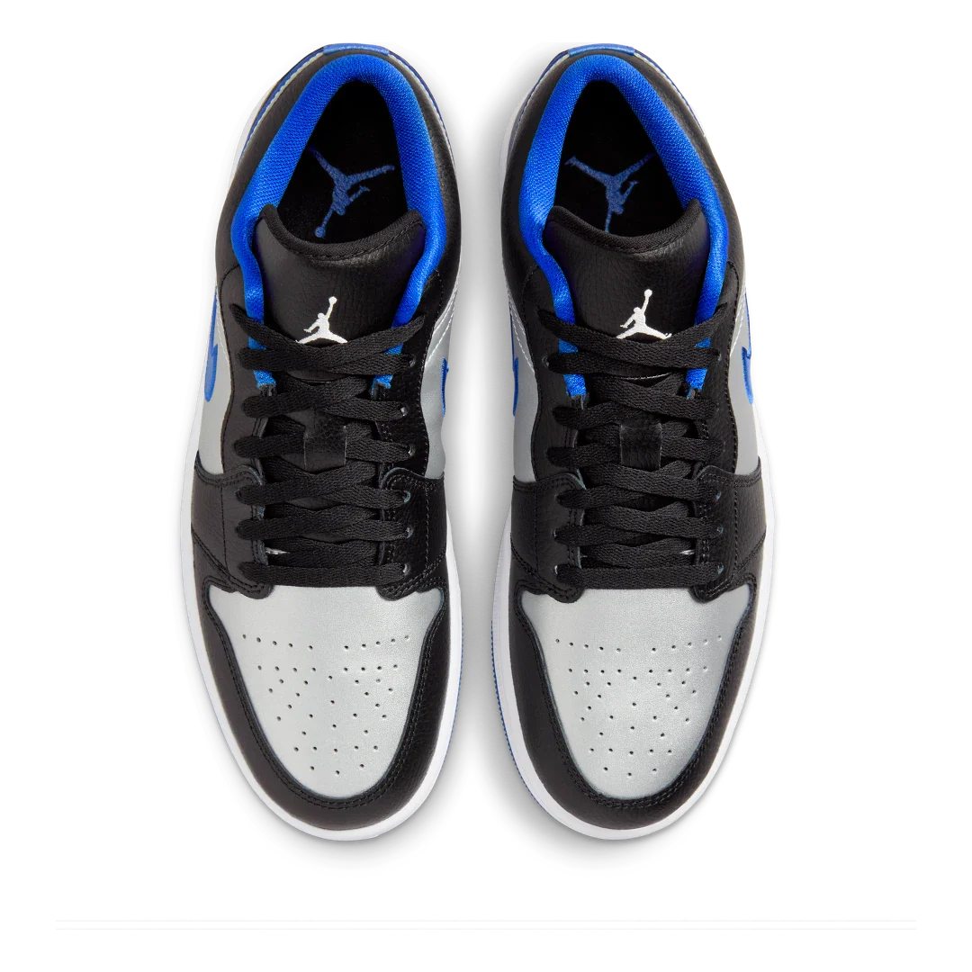 Air Jordan 1 Low Black Game Royal Metallic Platinum