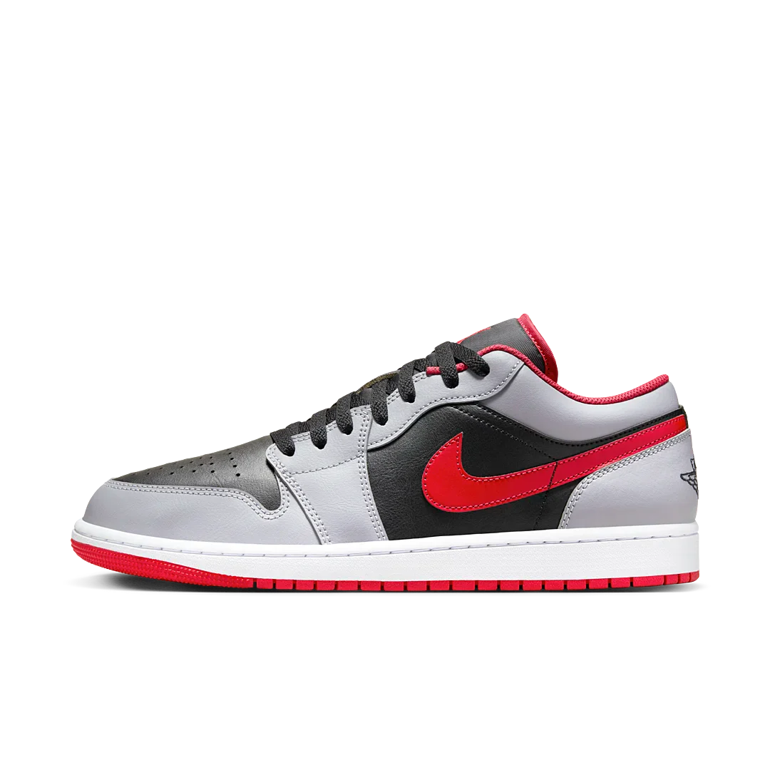 Air Jordan 1 Low Black Light Smoke Grey Gym Red