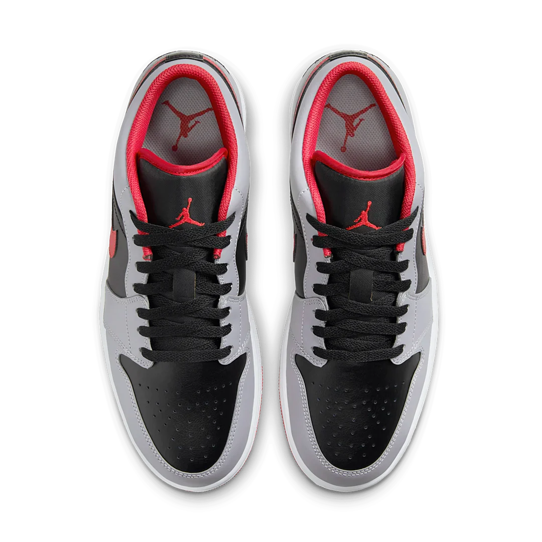 Air Jordan 1 Low Black Light Smoke Grey Gym Red