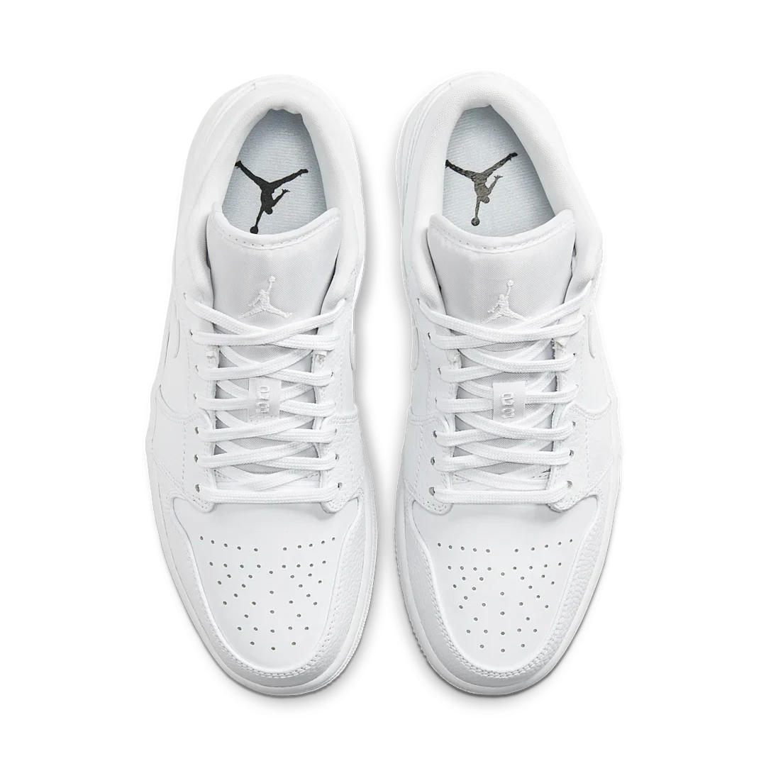 Air Jordan 1 Low Triple White Tumbled Leather