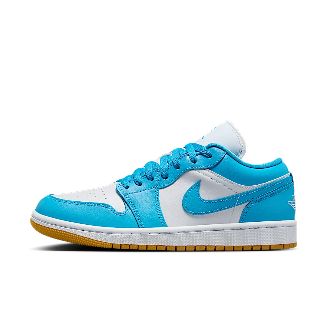 Air Jordan 1 Low White Gum Light Brown Dark Powder Blue