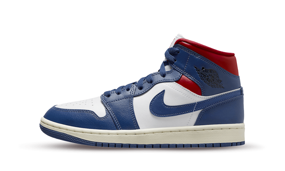 Air Jordan 1 Mid French Blue Gym Red