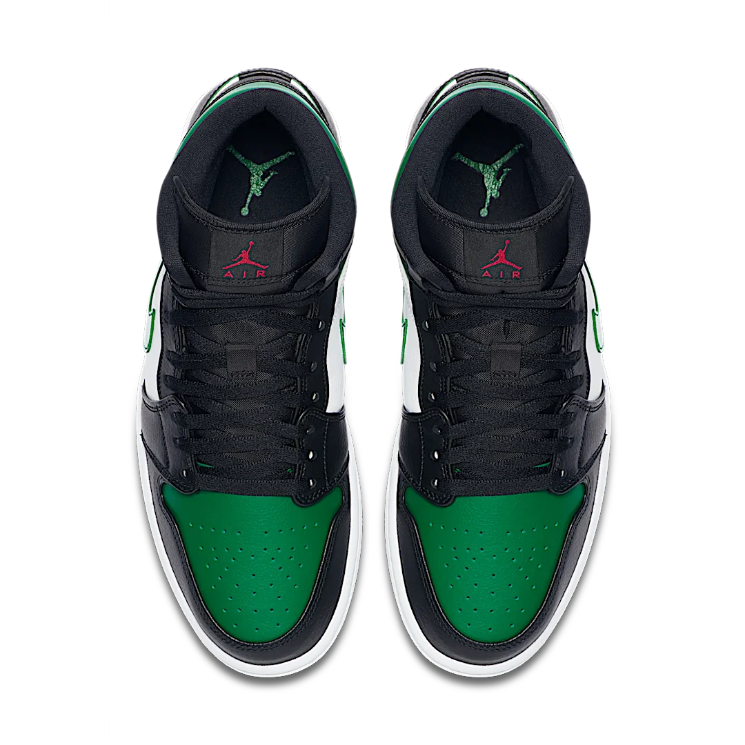 Air Jordan 1 Mid Green Toe