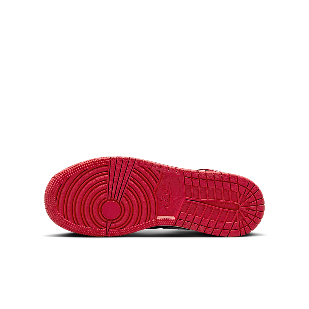 Air Jordan 1 Mid Gym Red Black White Swoosh