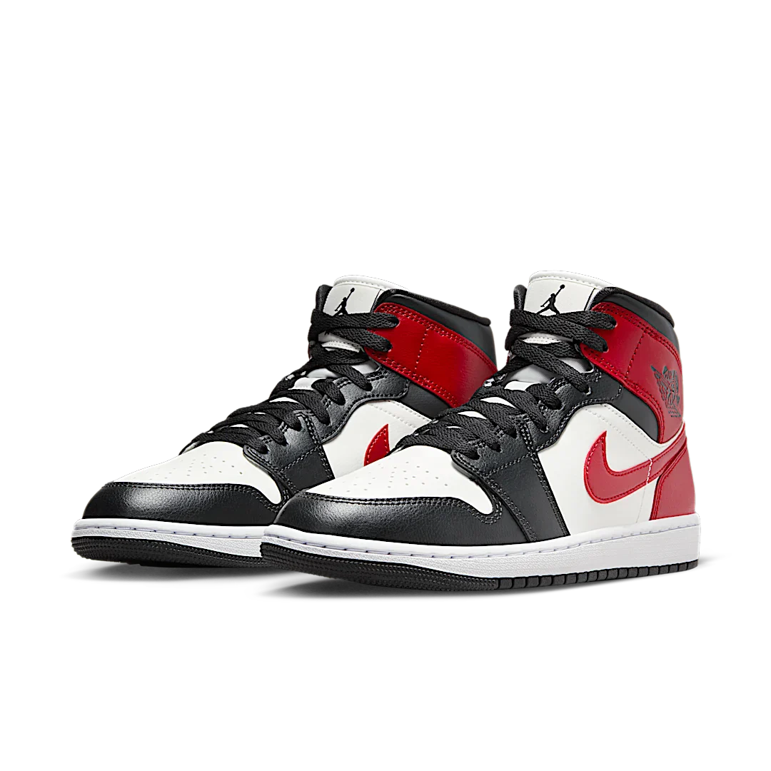 Air Jordan 1 Mid Gym Red Off Noir