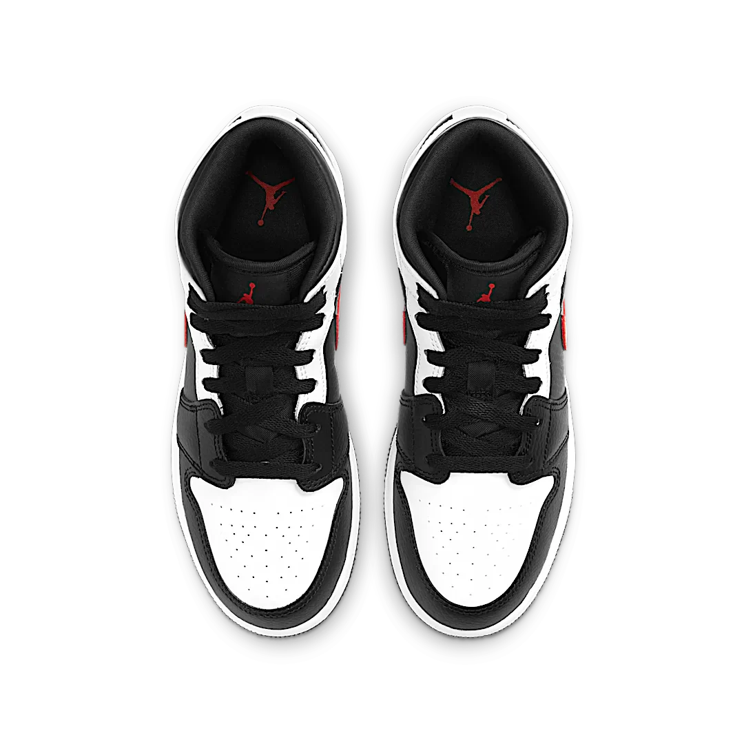 Air Jordan 1 Mid White Black Chile Red