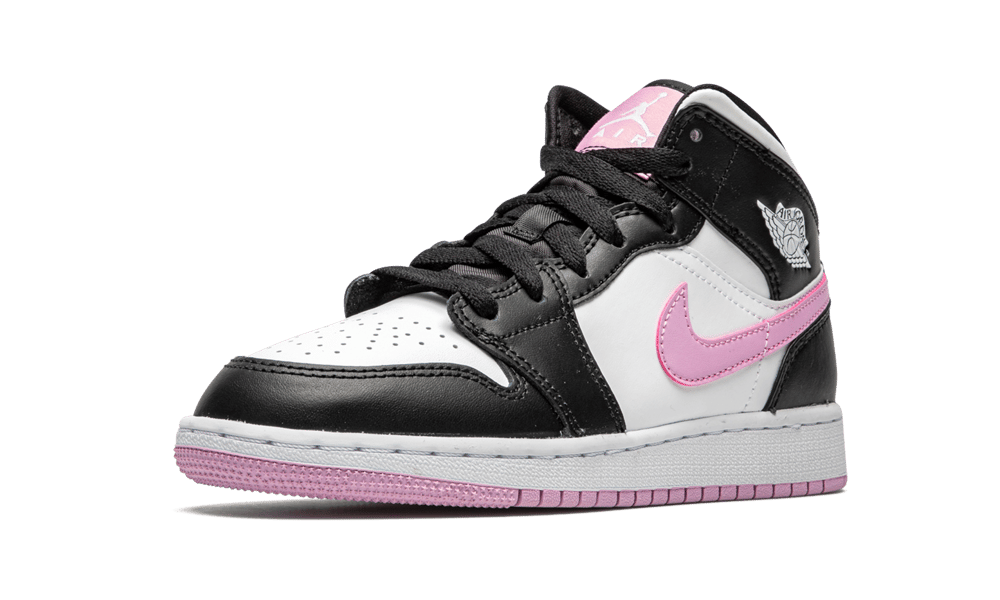 Air Jordan 1 Mid White Black Light Arctic Pink