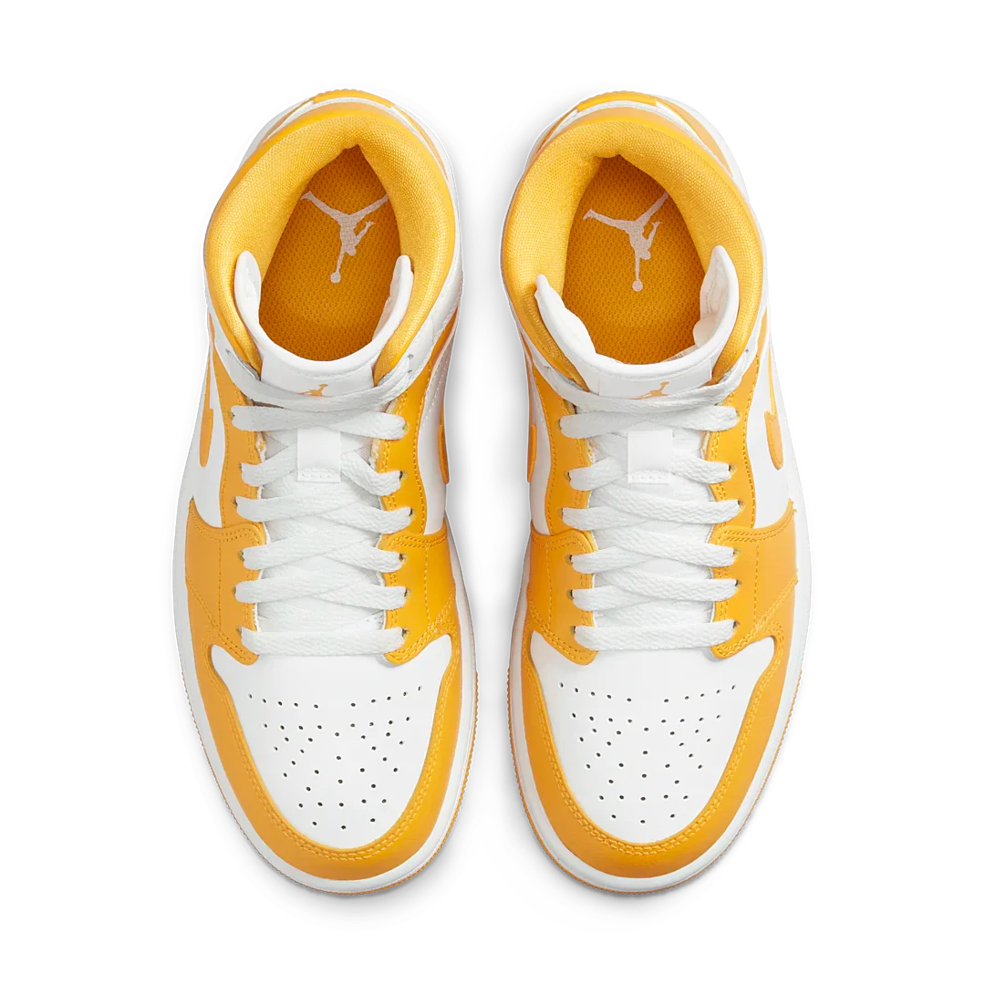 Air Jordan 1 Mid White University Gold
