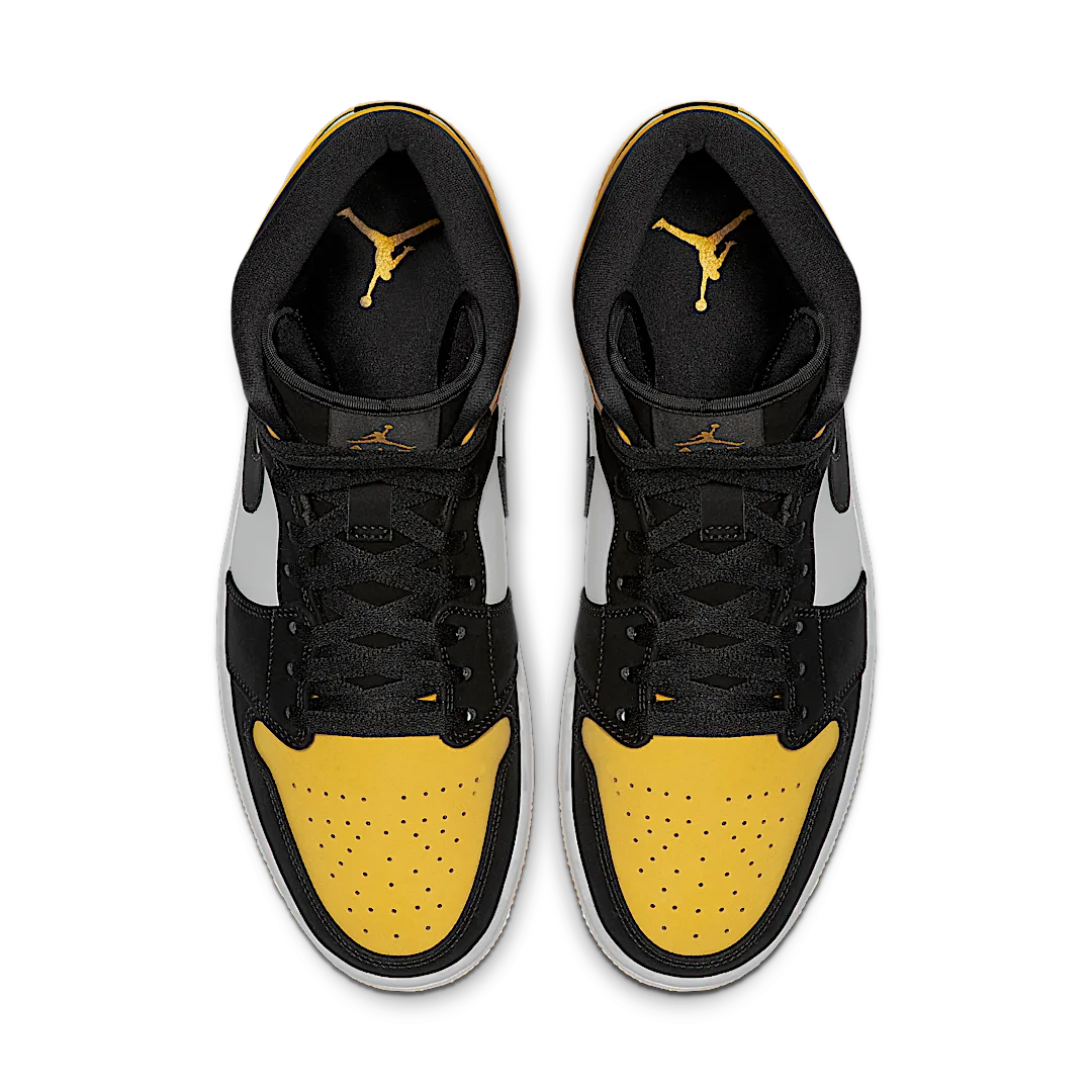 Air Jordan 1 Mid Yellow Toe Black