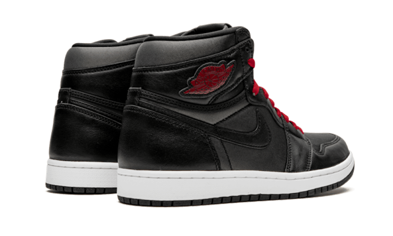 Air Jordan 1 Retro High Black Satin Gym Red