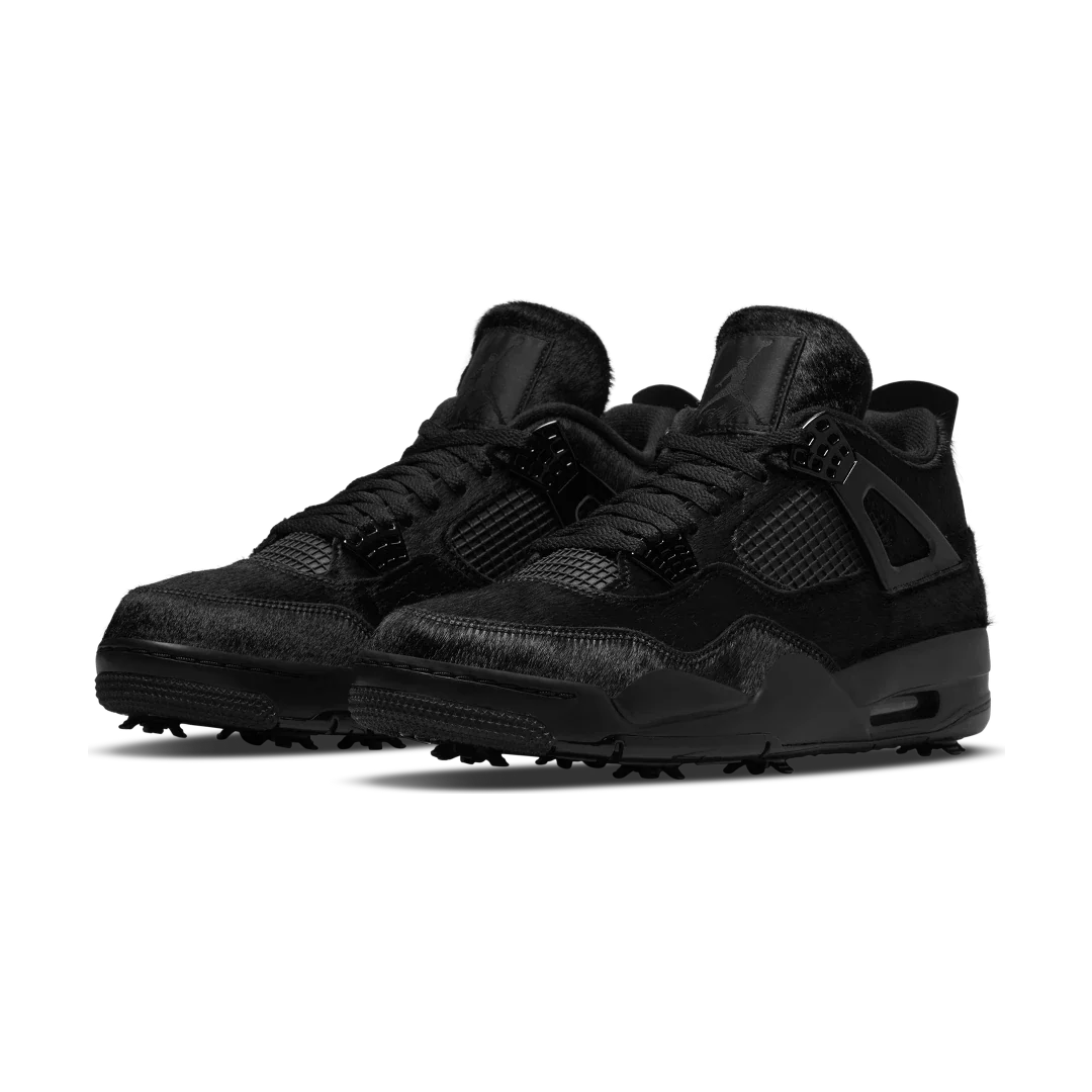 Air Jordan 4 Retro Golf Black Cat Pony Hair