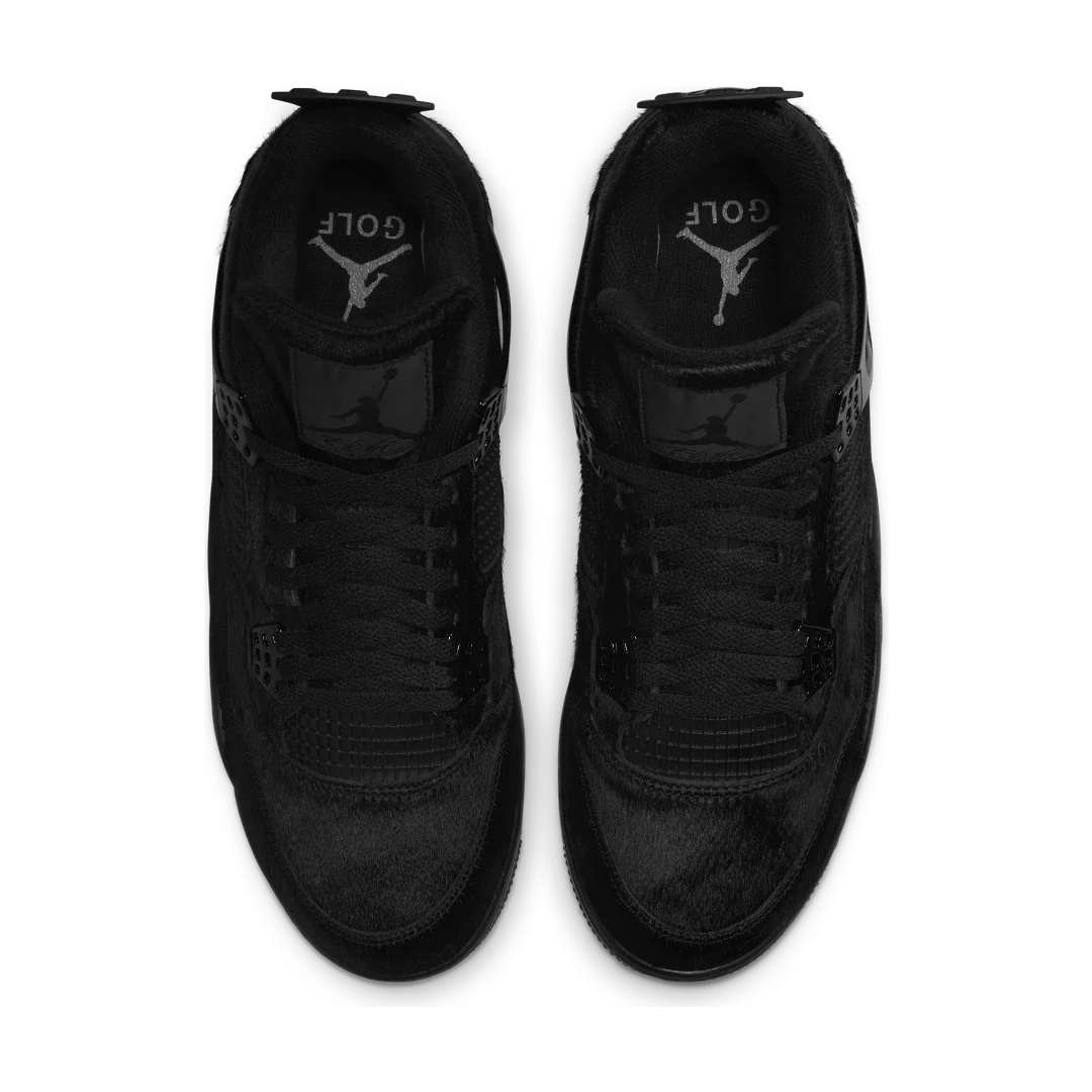 Air Jordan 4 Retro Golf Black Cat Pony Hair