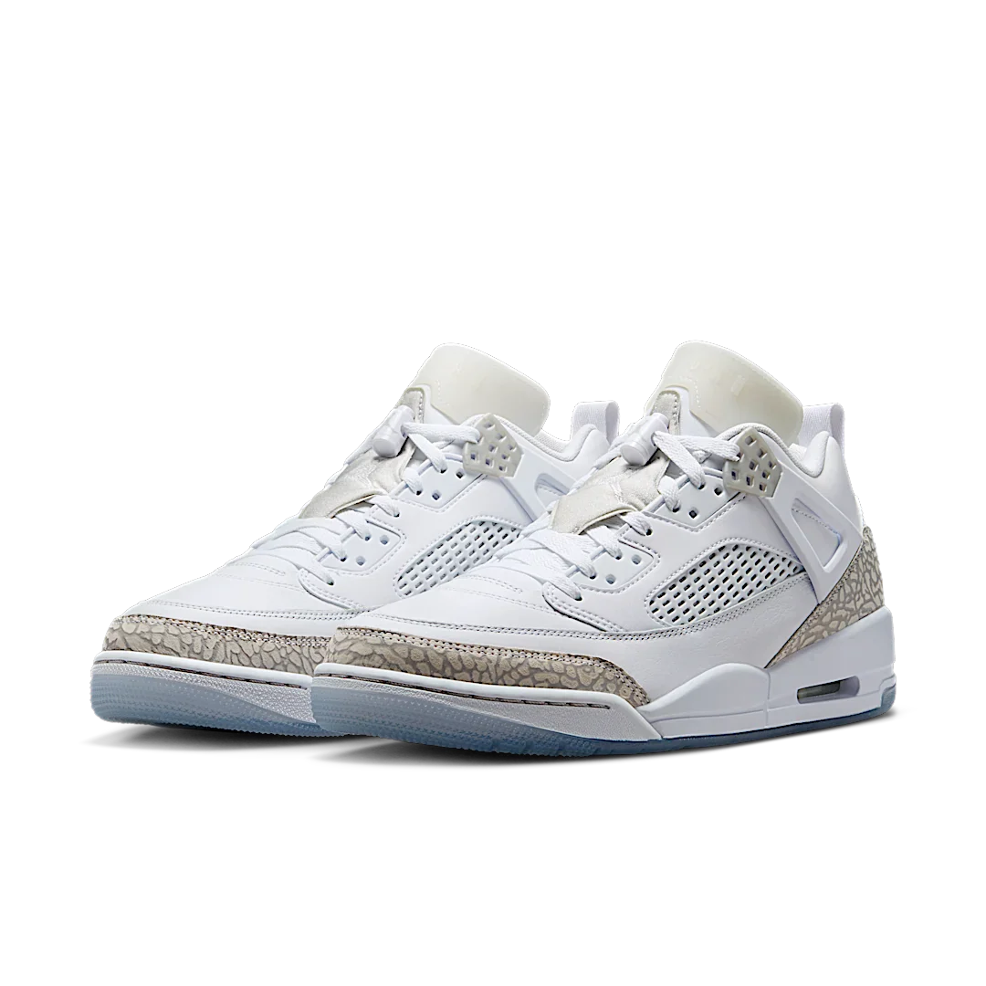 Air Jordan Spizike Low White Metallic Silver Barely Blue Neutral Grey