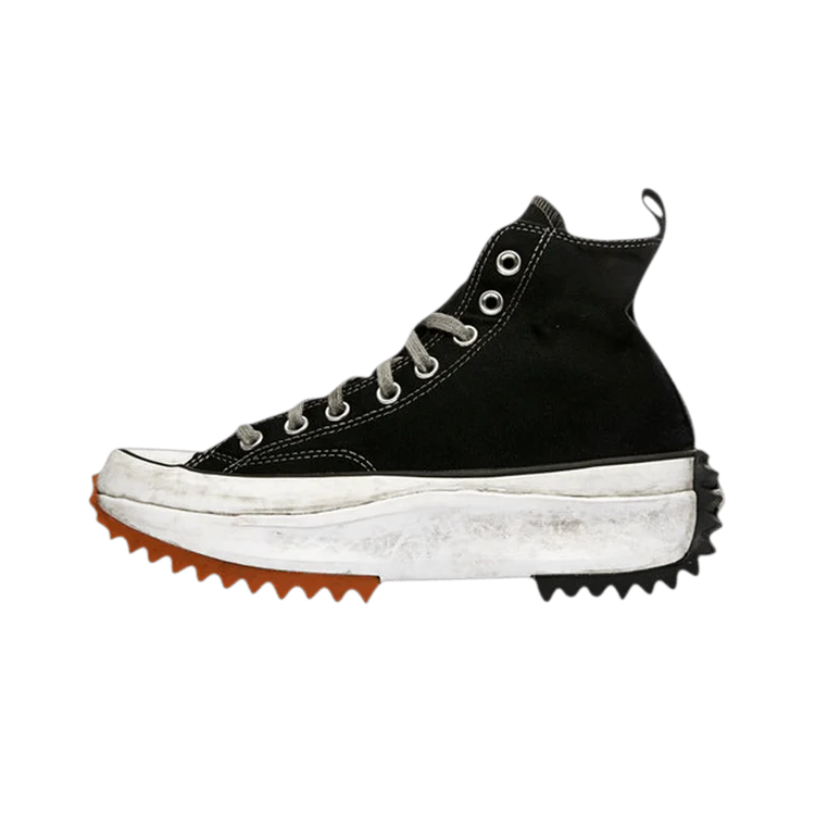 Converse Run Star Hike Hi Black White Gum Distressed