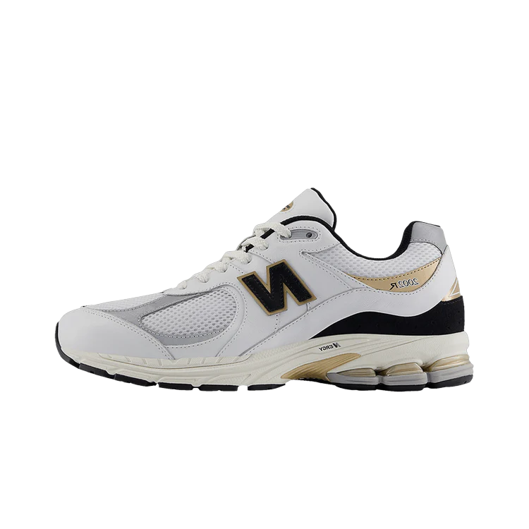 New Balance 2002R White Black Gold Metallic
