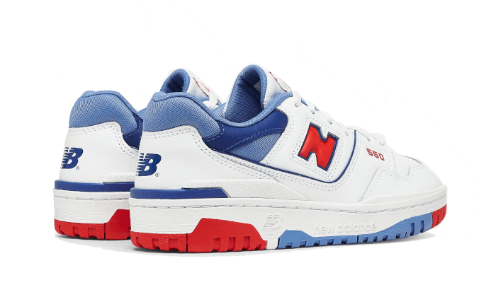 New Balance 550 White True Red Atlantic Blue