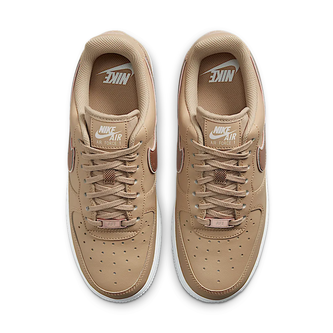Nike Air Force 1 '07 Tan Metallic Rose Gold