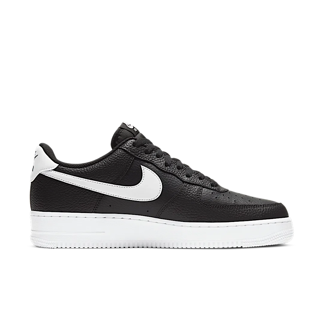 Nike Air Force 1 Low '07 Black White Pebbled Leather