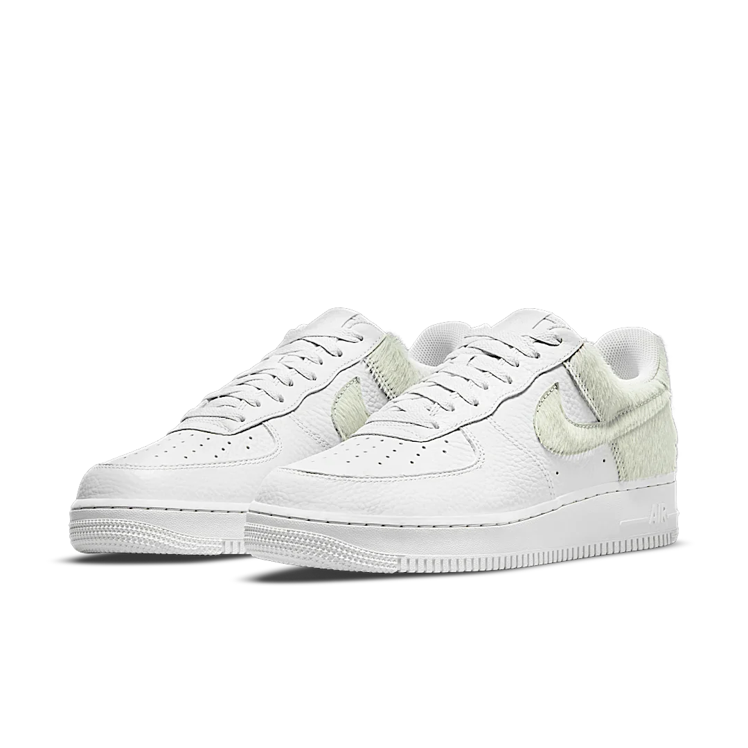 Nike Air Force 1 Low White Pony Hair Heel