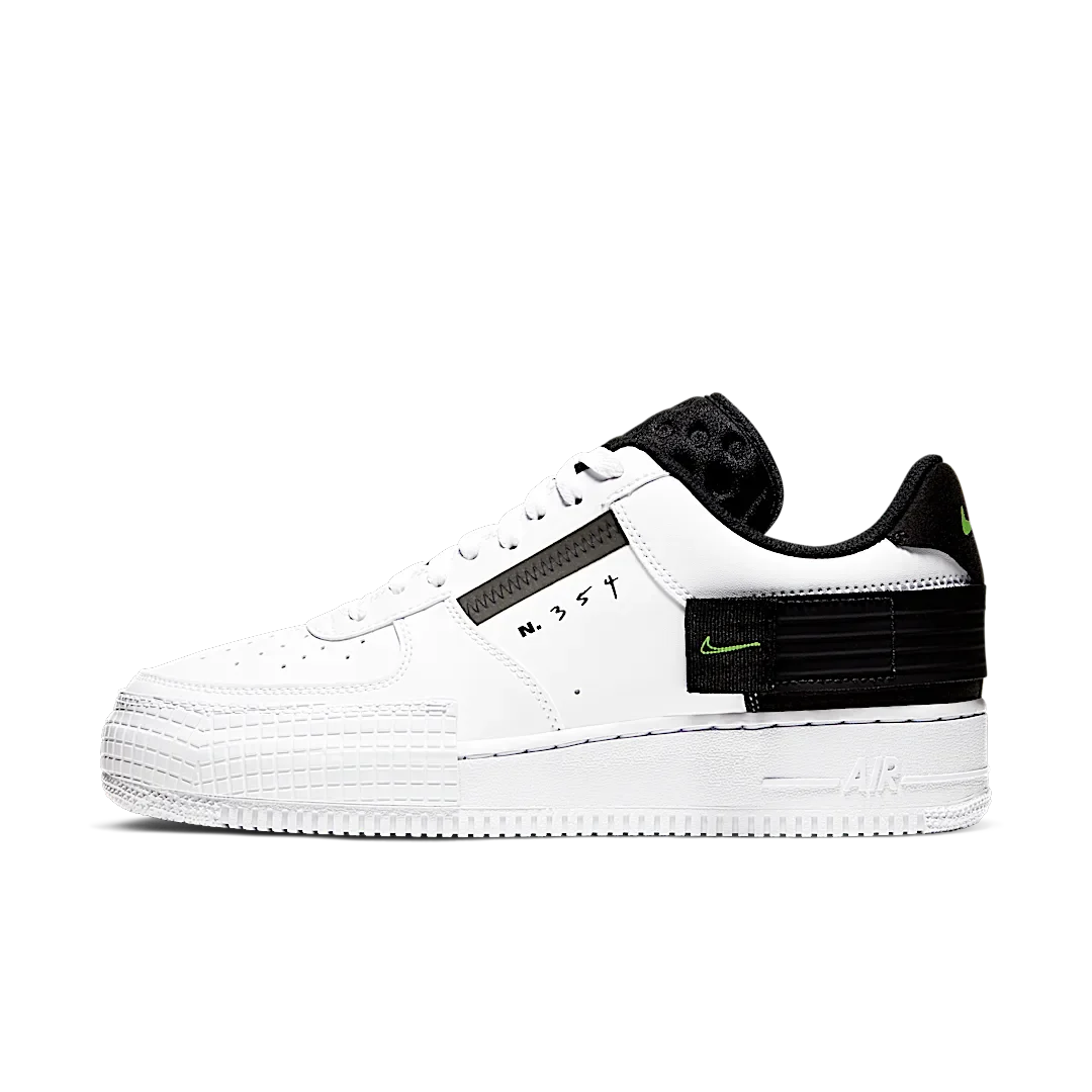Nike Air Force 1 Type White Black Volt