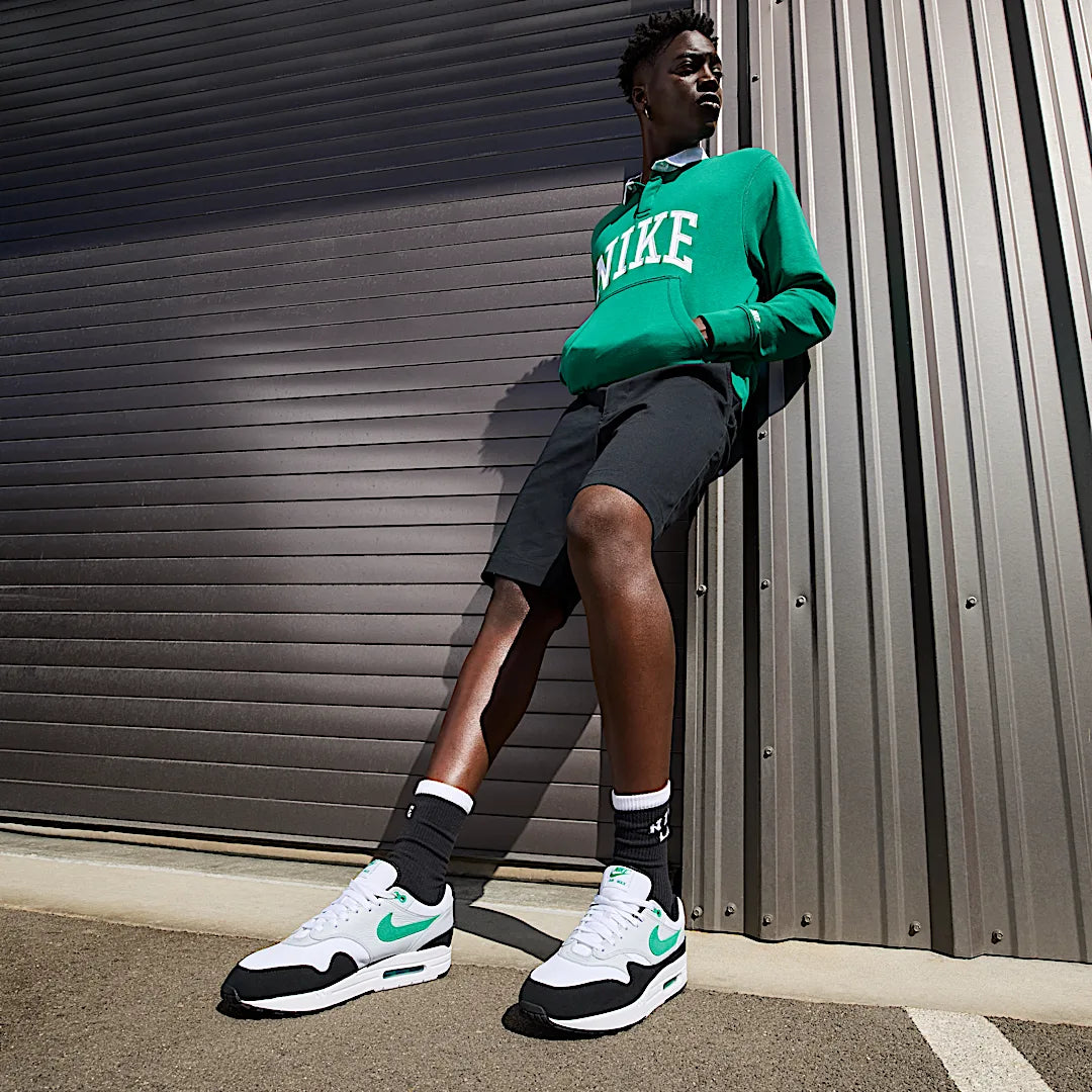 Nike Air Max 1 White Black Stadium Green