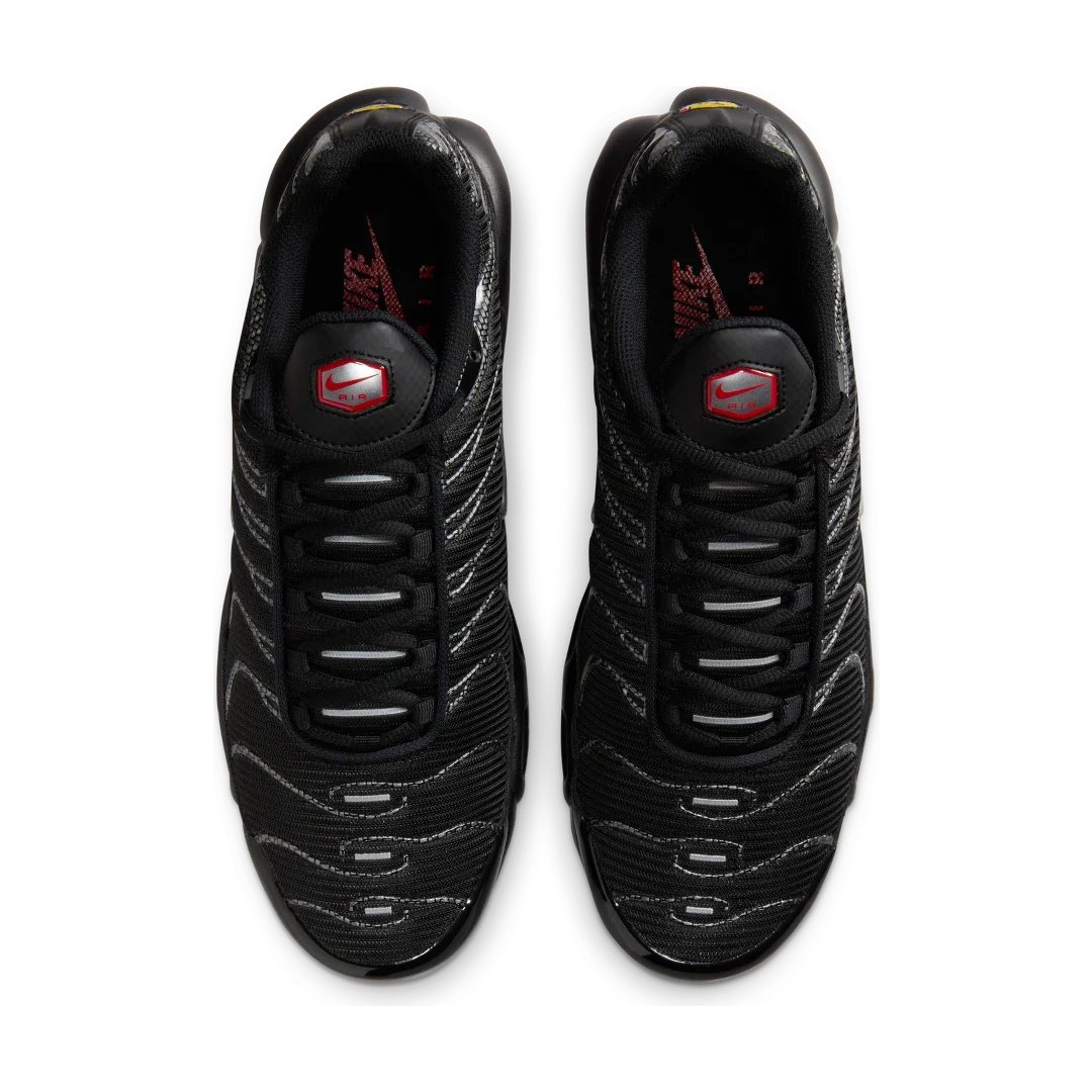 Nike Air Max Plus Black University Red Metallic Silver