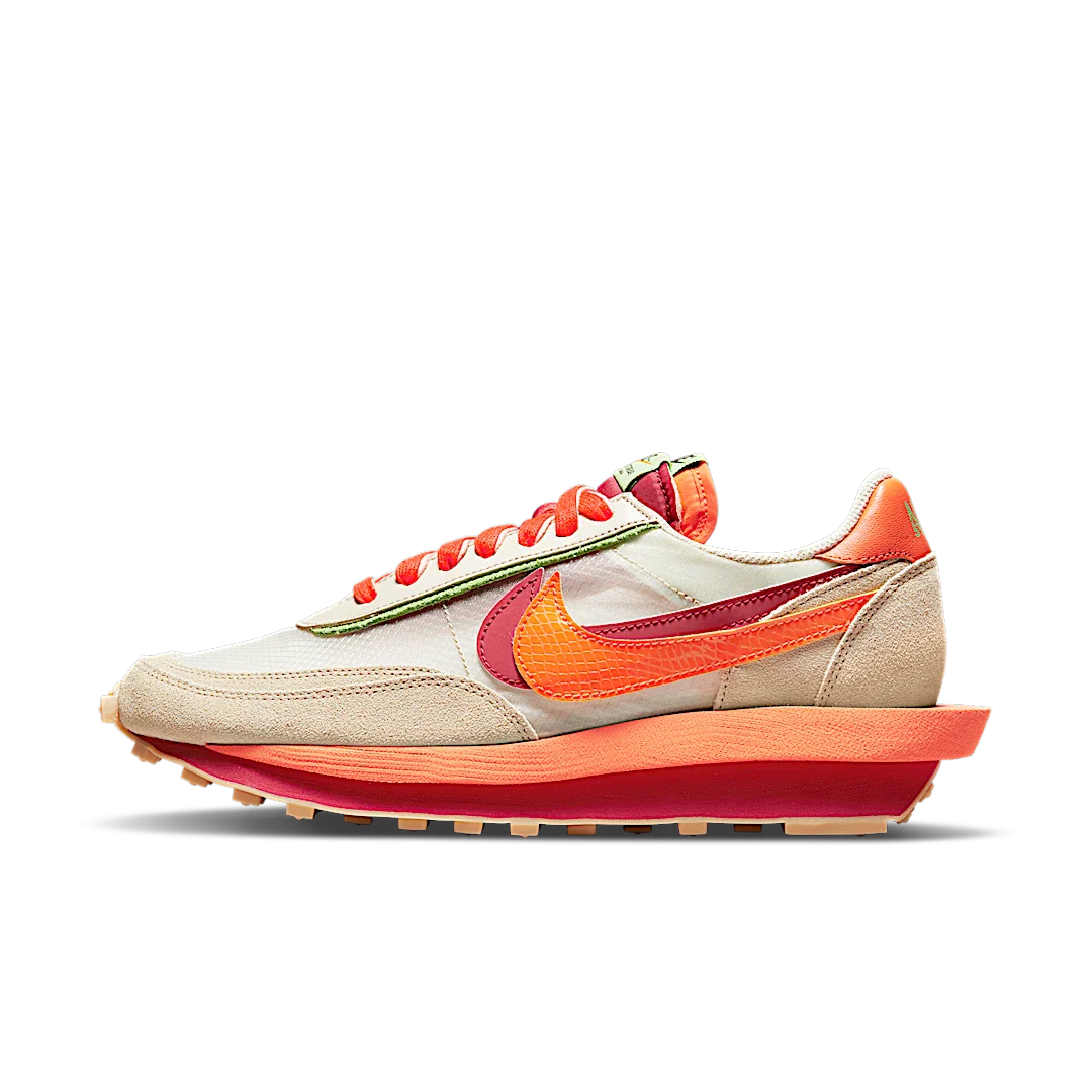 Nike LD Waffle sacai CLOT Kiss of Death Net Orange Blaze