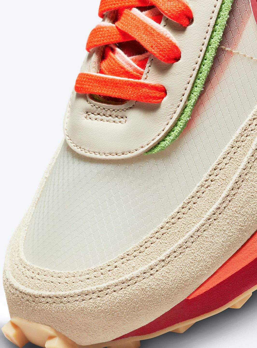 Nike LD Waffle Sacai CLOT Kiss of Death Net Orange Blaze