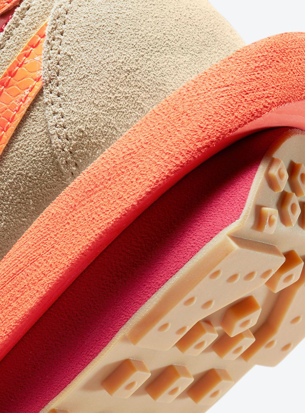 Nike LD Waffle Sacai CLOT Kiss of Death Net Orange Blaze