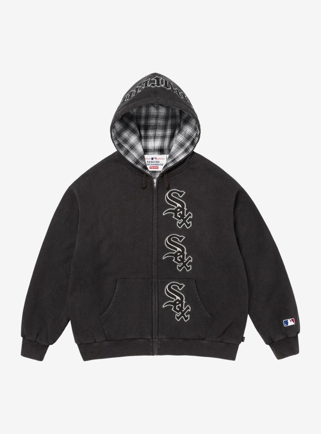 Supreme Chicago White Sox Zip Up Hooded Sweatshirt Black