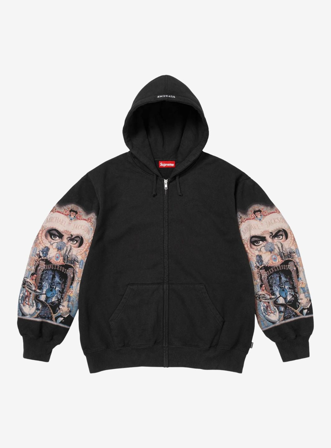 Supreme Michael Jackson Dangerous Zip Up Hooded Sweatshirt Black