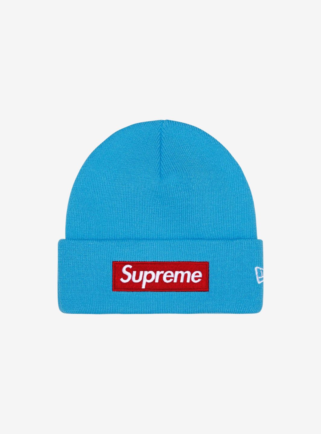 Supreme New Era Box Logo Beanie Cyan (FW25)