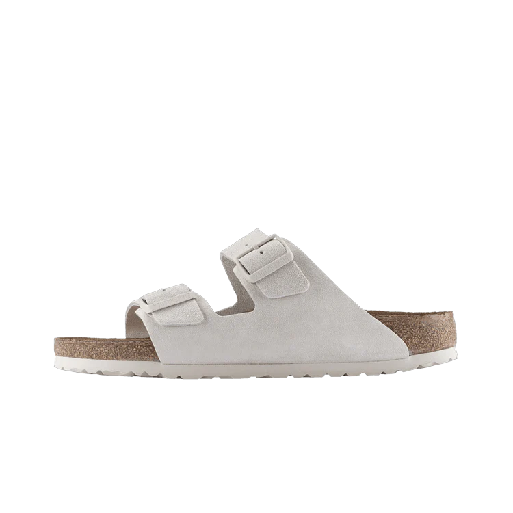 Birkenstock Arizona Soft Footbed Suede Antique White