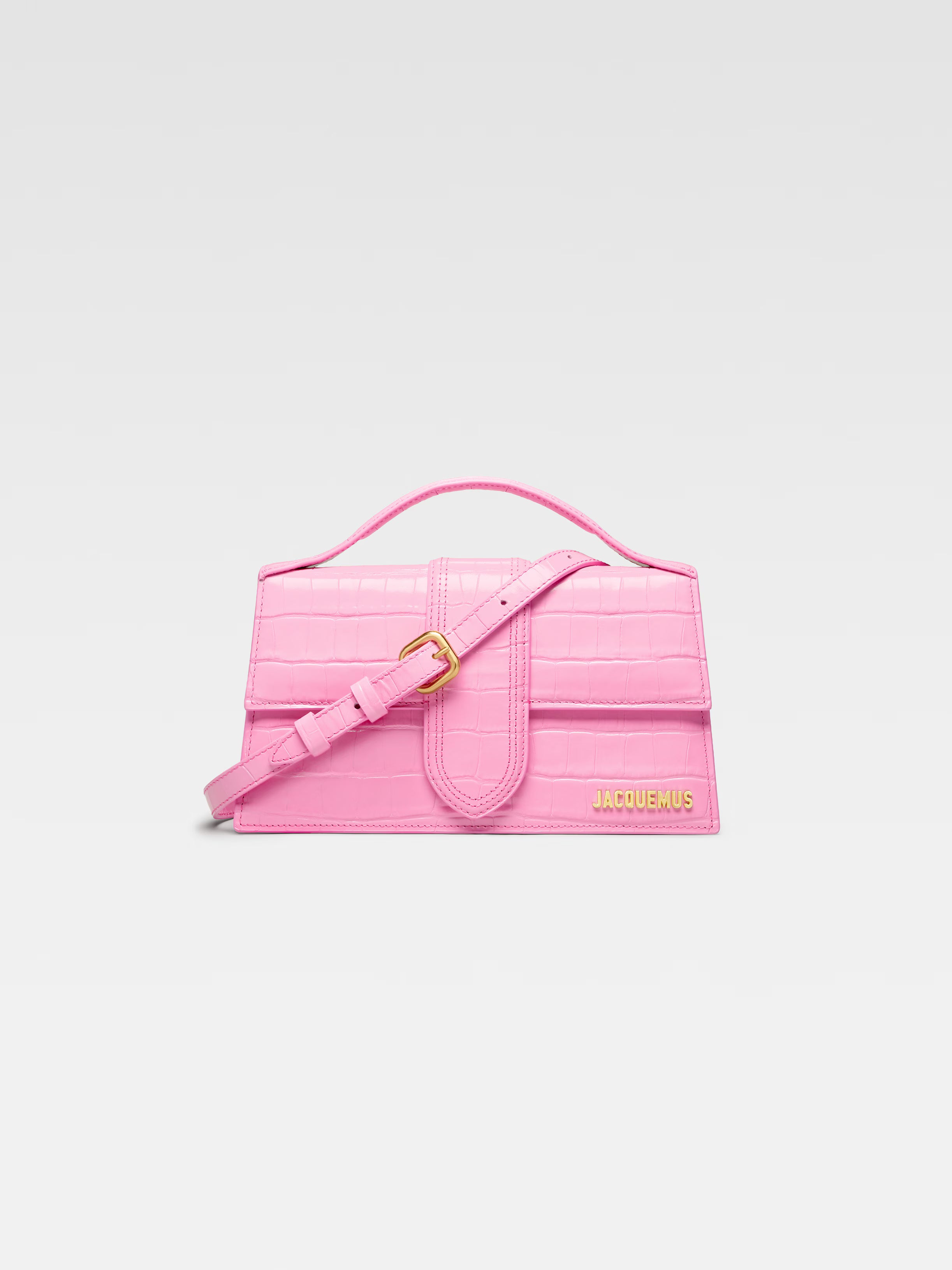 Jacquemus Grand Bambino Croco Pink
